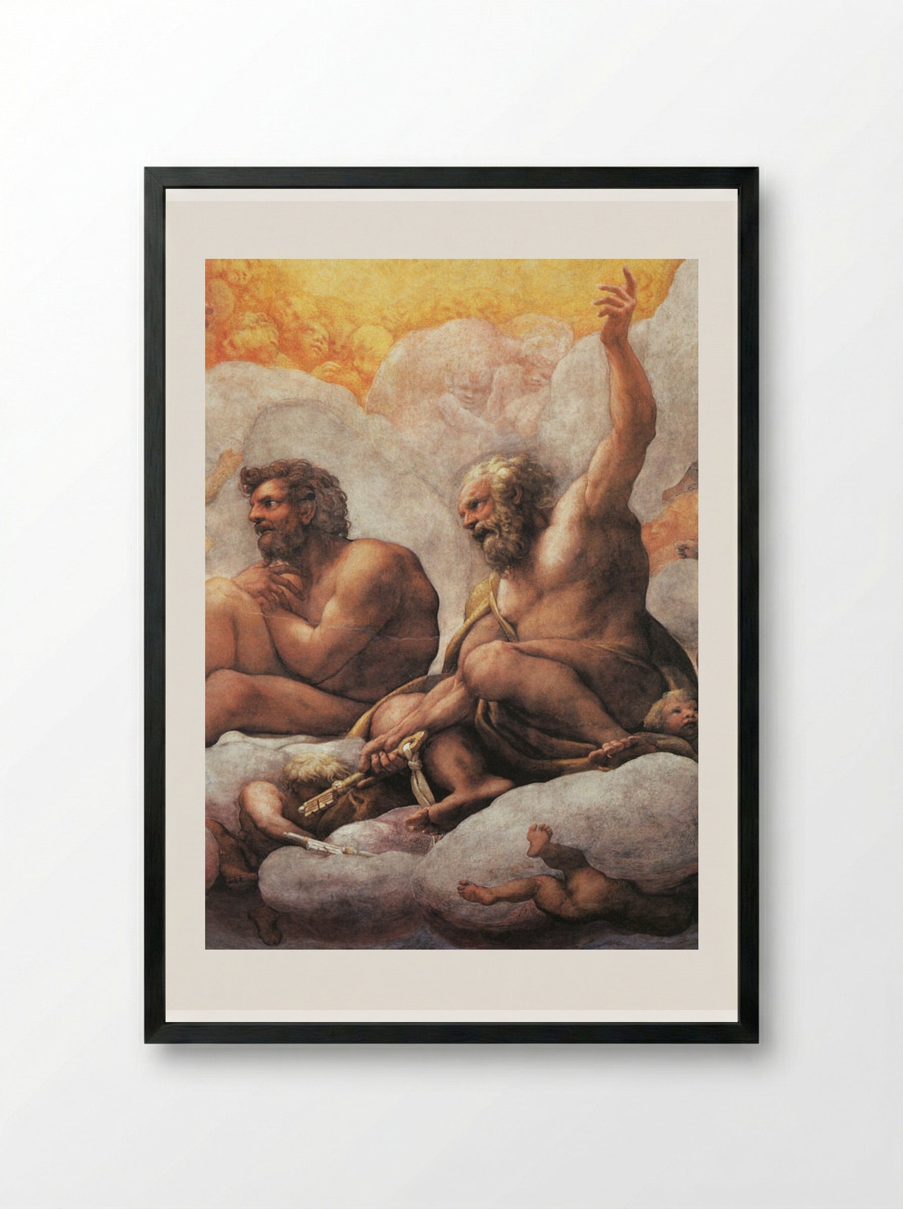 The Apostles Peter and Paul - Correggio - Framed Print Black