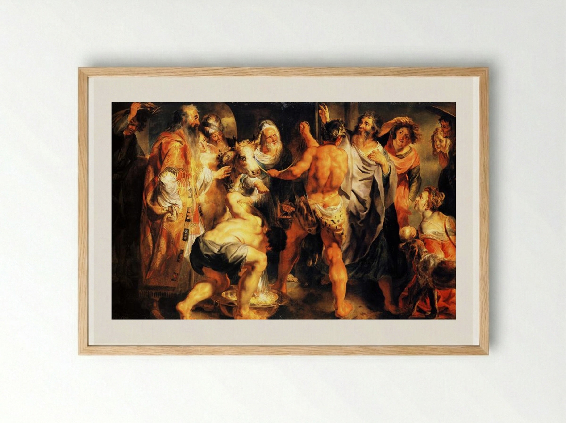 The Apostles, St. Paul and St. Barnabas at Lystra - Jacob Jordaens - Framed Print Wood