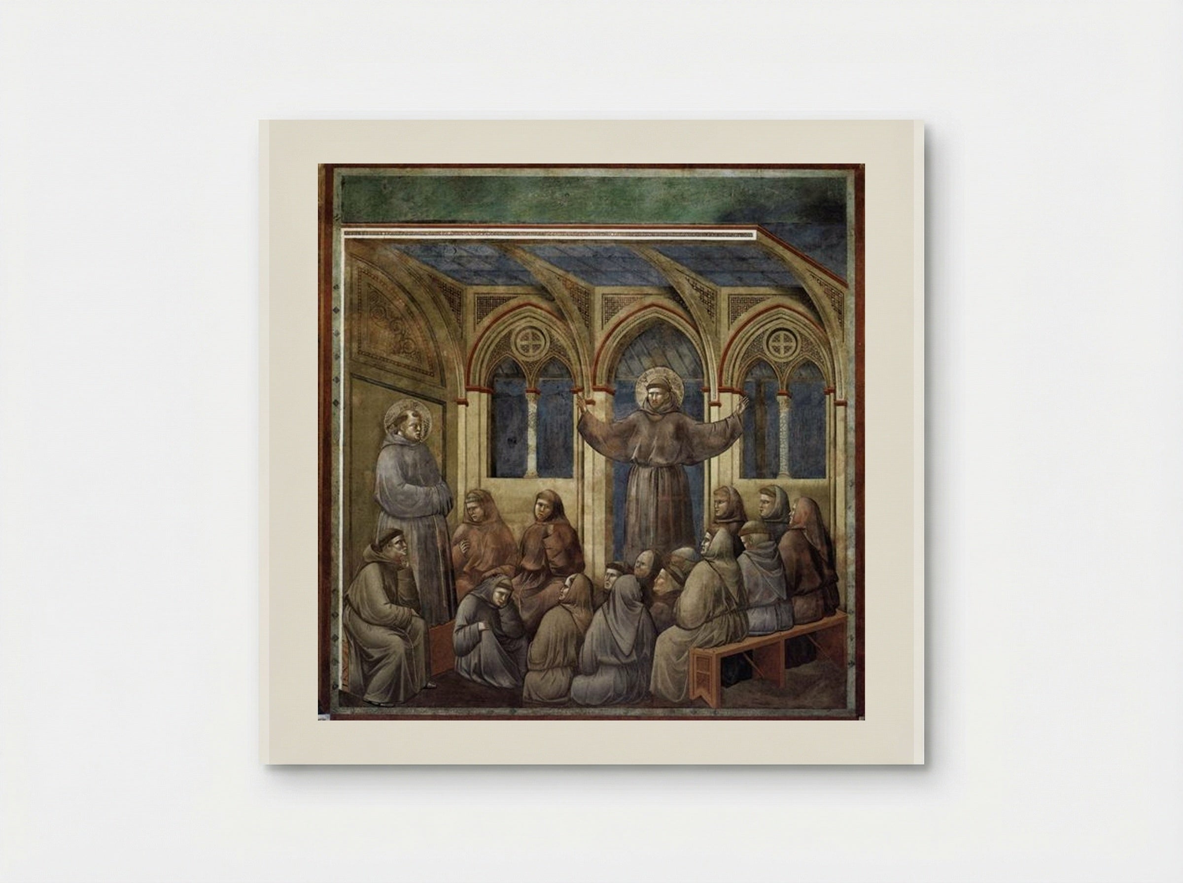 The Apparition at the Chapter House at Arles - Giotto di Bondone - Poster