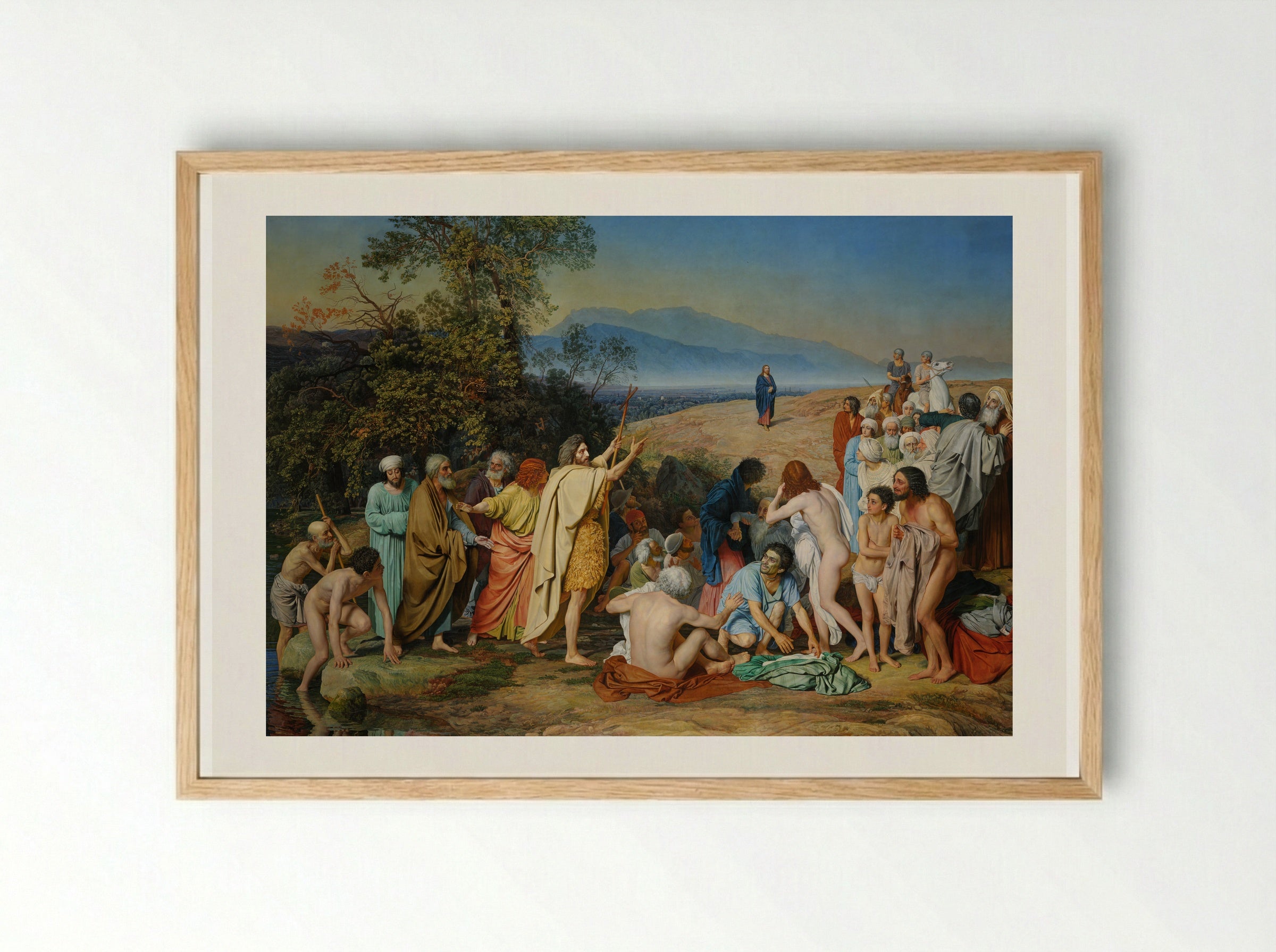 The Appearance of Christ to the People - Alexander Ivanov - Framed Print Wood