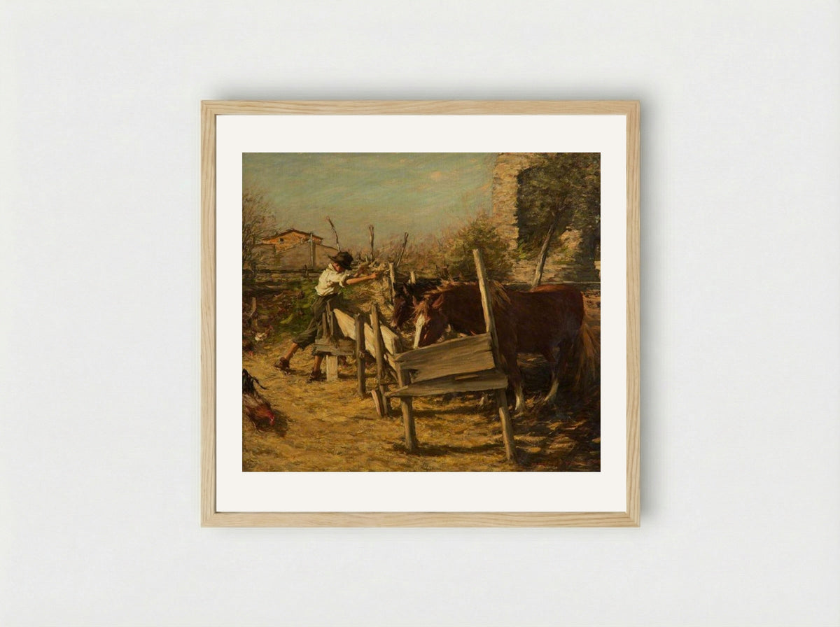 The Appian Way - Henry Herbert La Thangue - Framed Print Wood