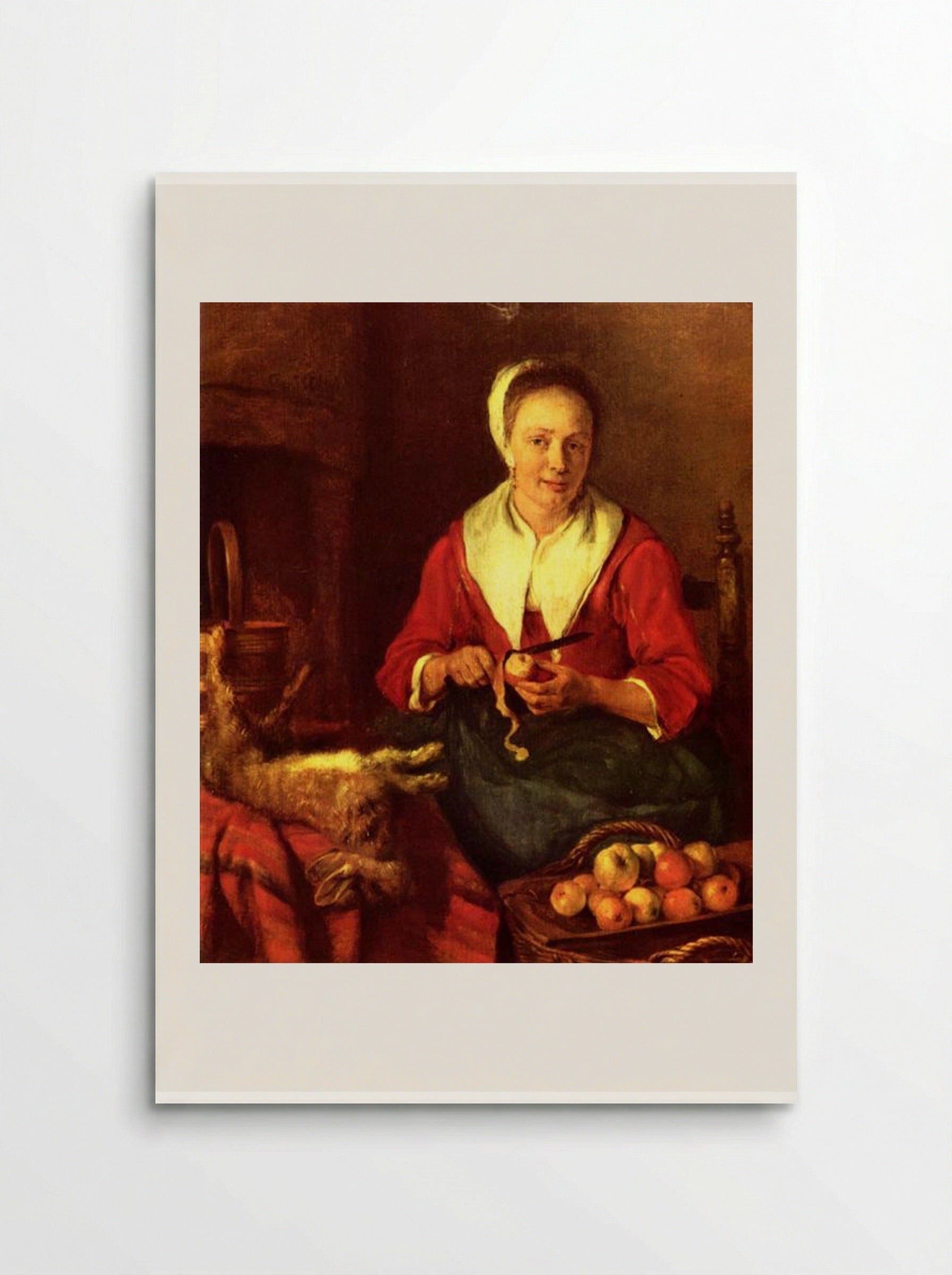 The Apple Peeler - Gabriel Metsu - Poster