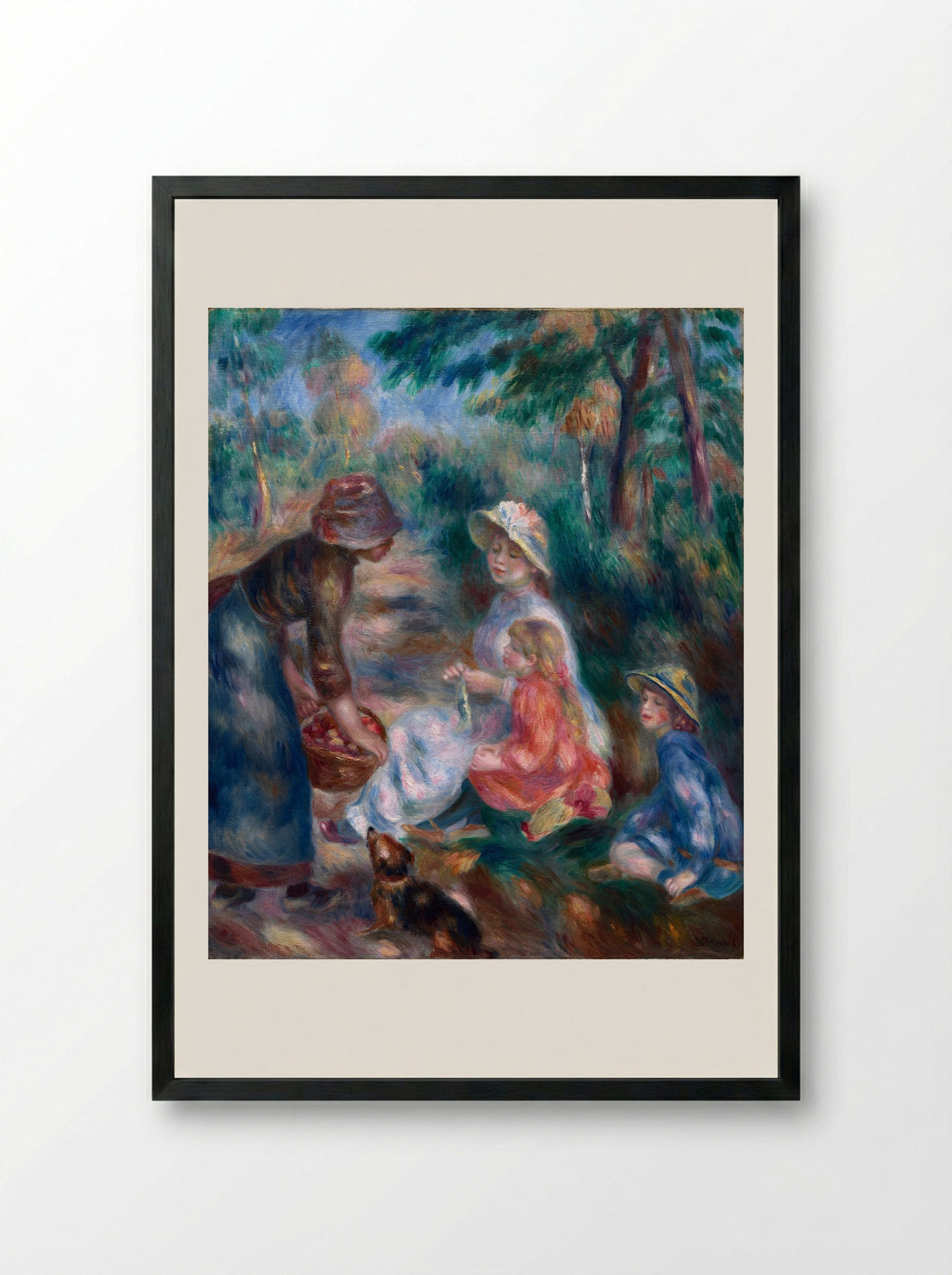 The Apple Seller - Pierre-Auguste Renoir - Framed Print Black