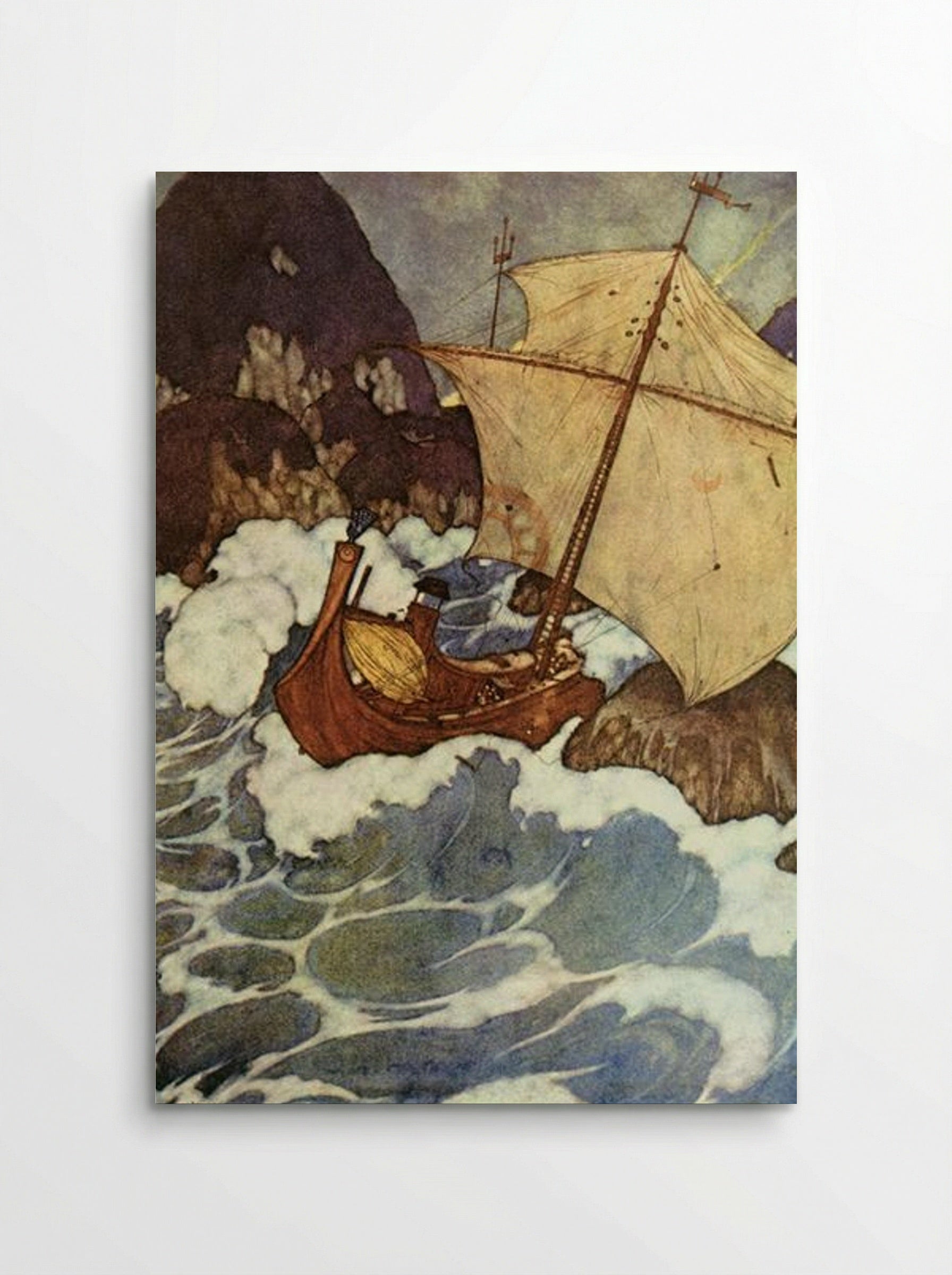 The Arabian Nights: The ship struck upon a rock - Edmund Dulac - Poster