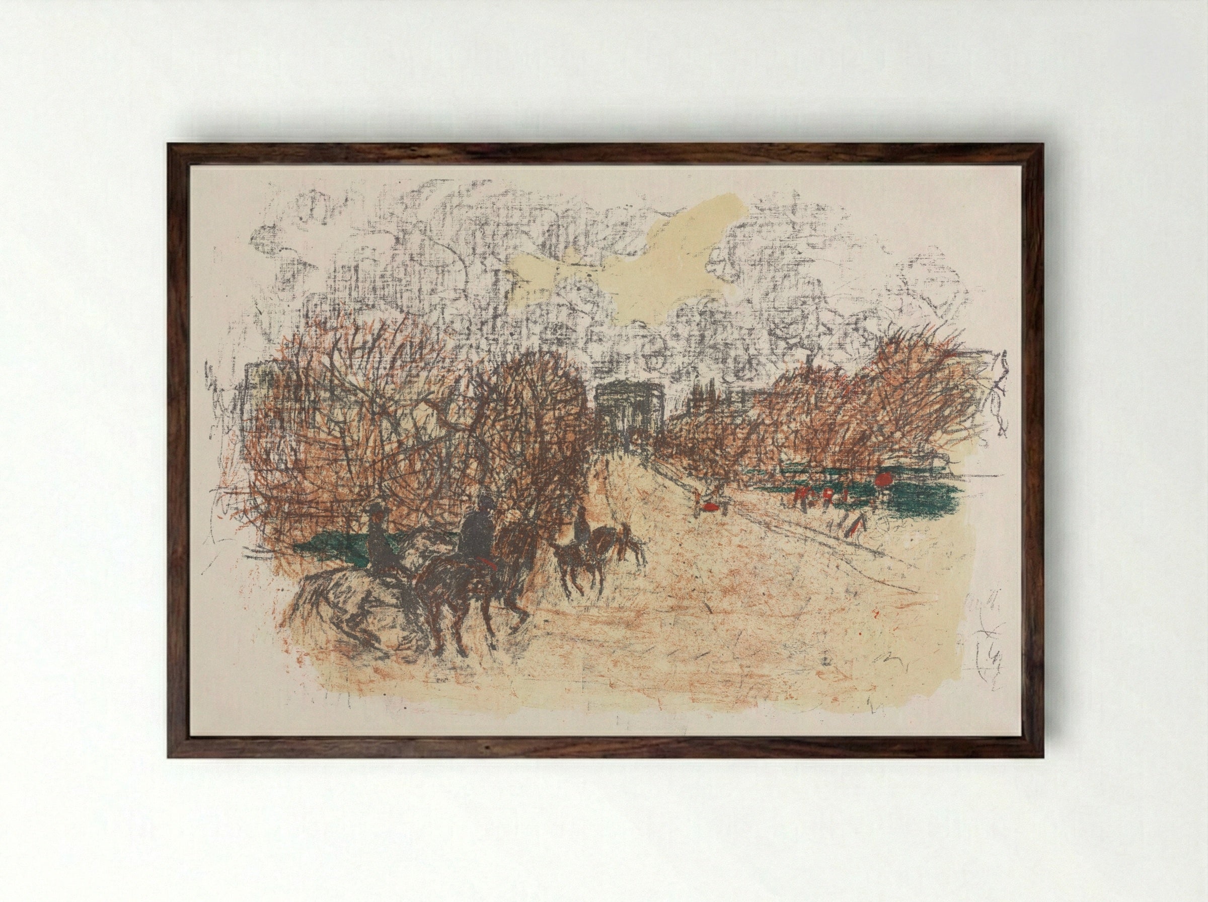 The Arc de Triomphe - Pierre Bonnard - Framed Print Dark Wood