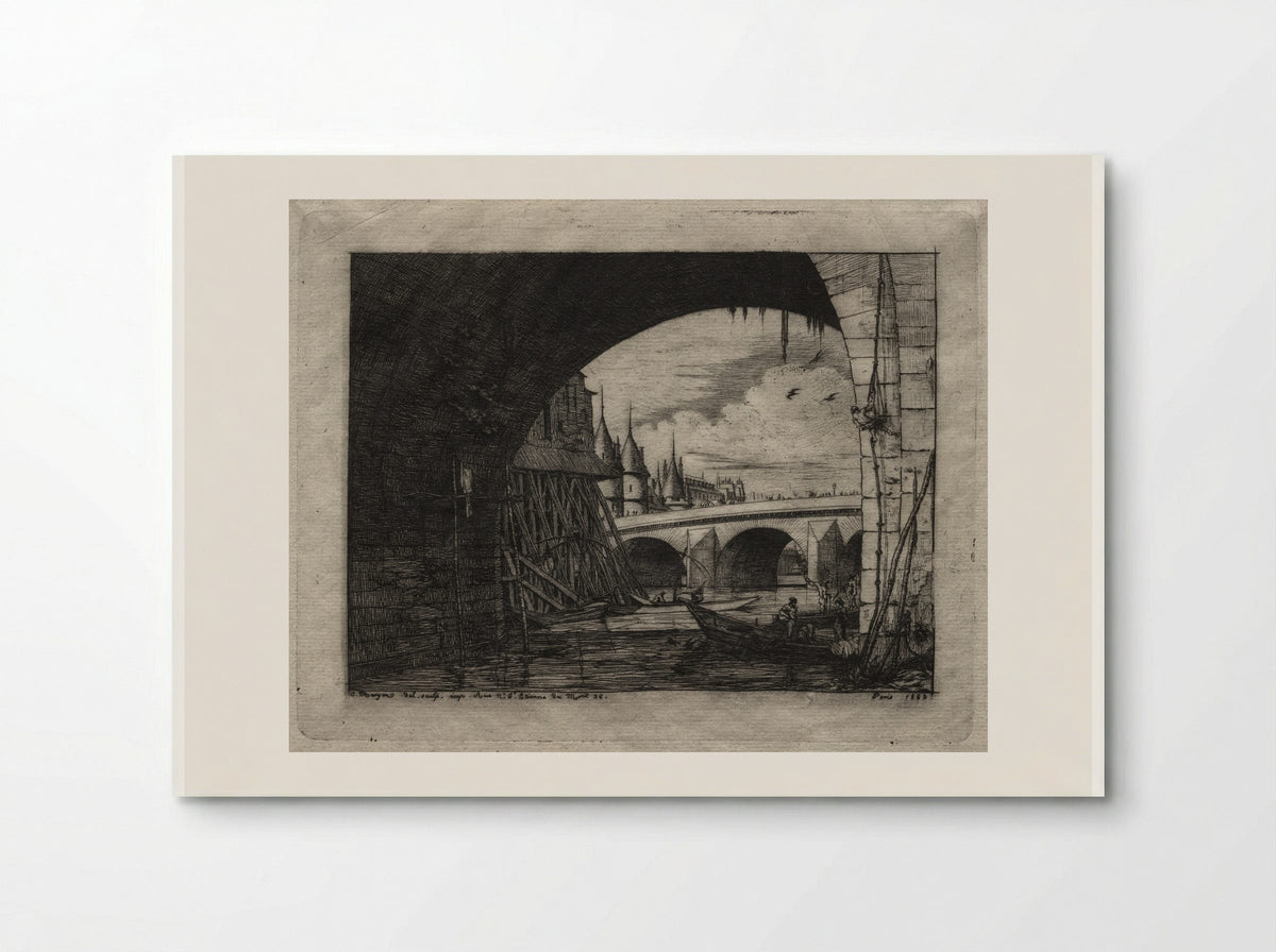 The Arch of the Notre Dame Bridge - Charles Meryon - Poster