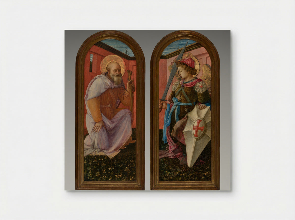 The Archangel Michael and St. Anthony Abbot - Fra Filippo Lippi - Poster