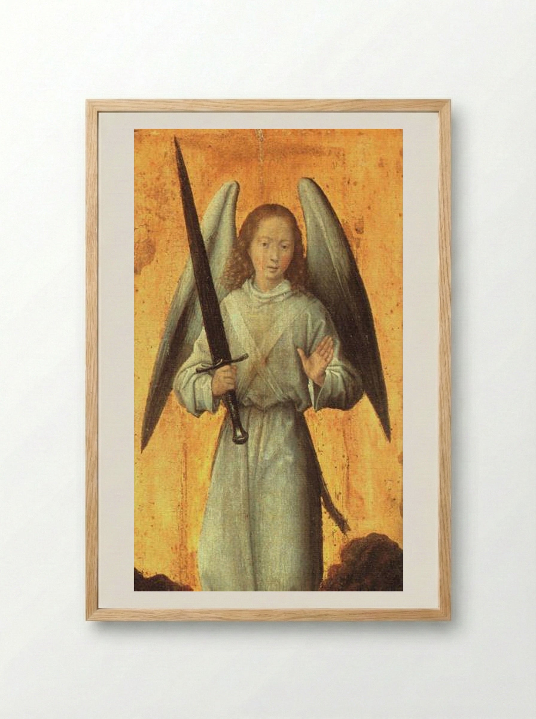 The Archangel Michael - Hans Memling - Framed Print Wood