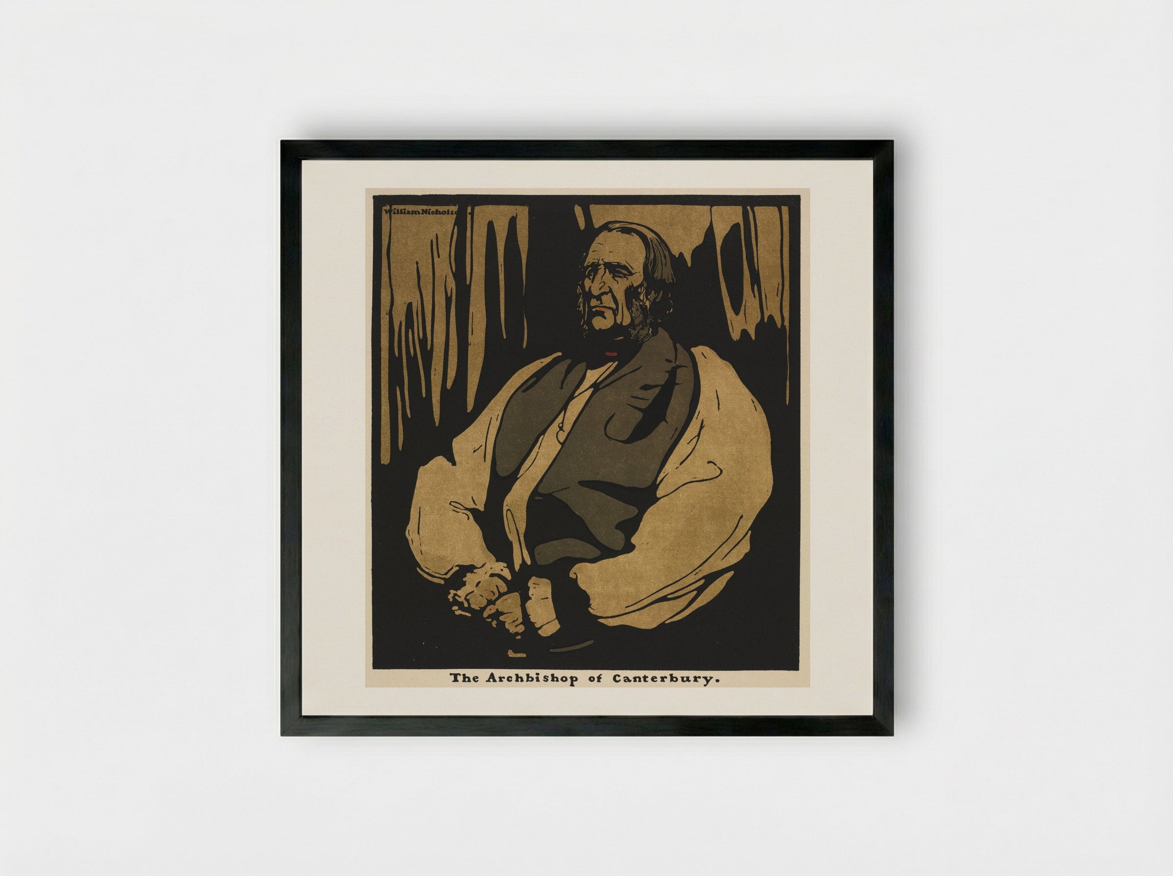 The Archbishop of Canterbury - William Nicholson - Framed Print Black