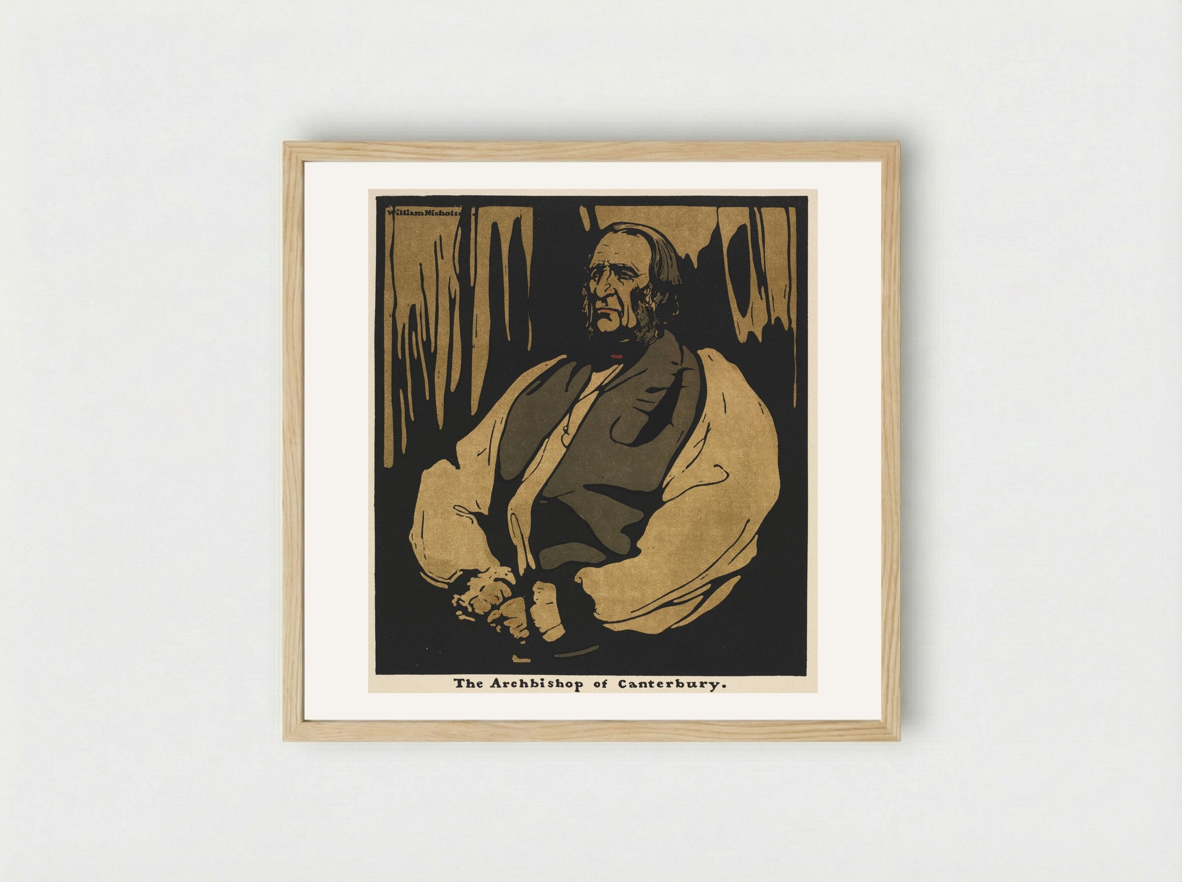 The Archbishop of Canterbury - William Nicholson - Framed Print Wood