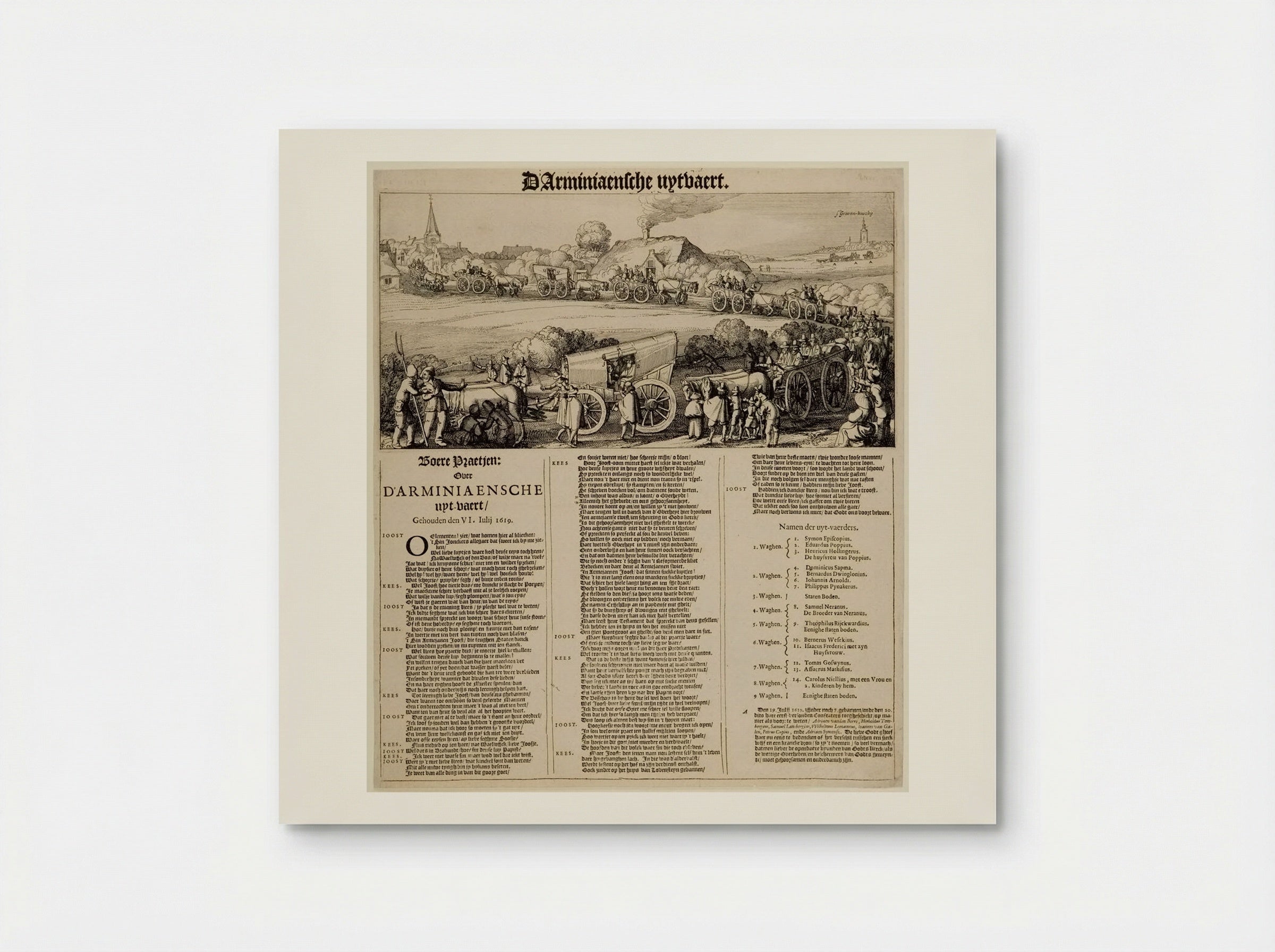 The Arminian Decree: Farmer's Talk over the Arminian Decree - Claes Jansz. Visscher - Poster