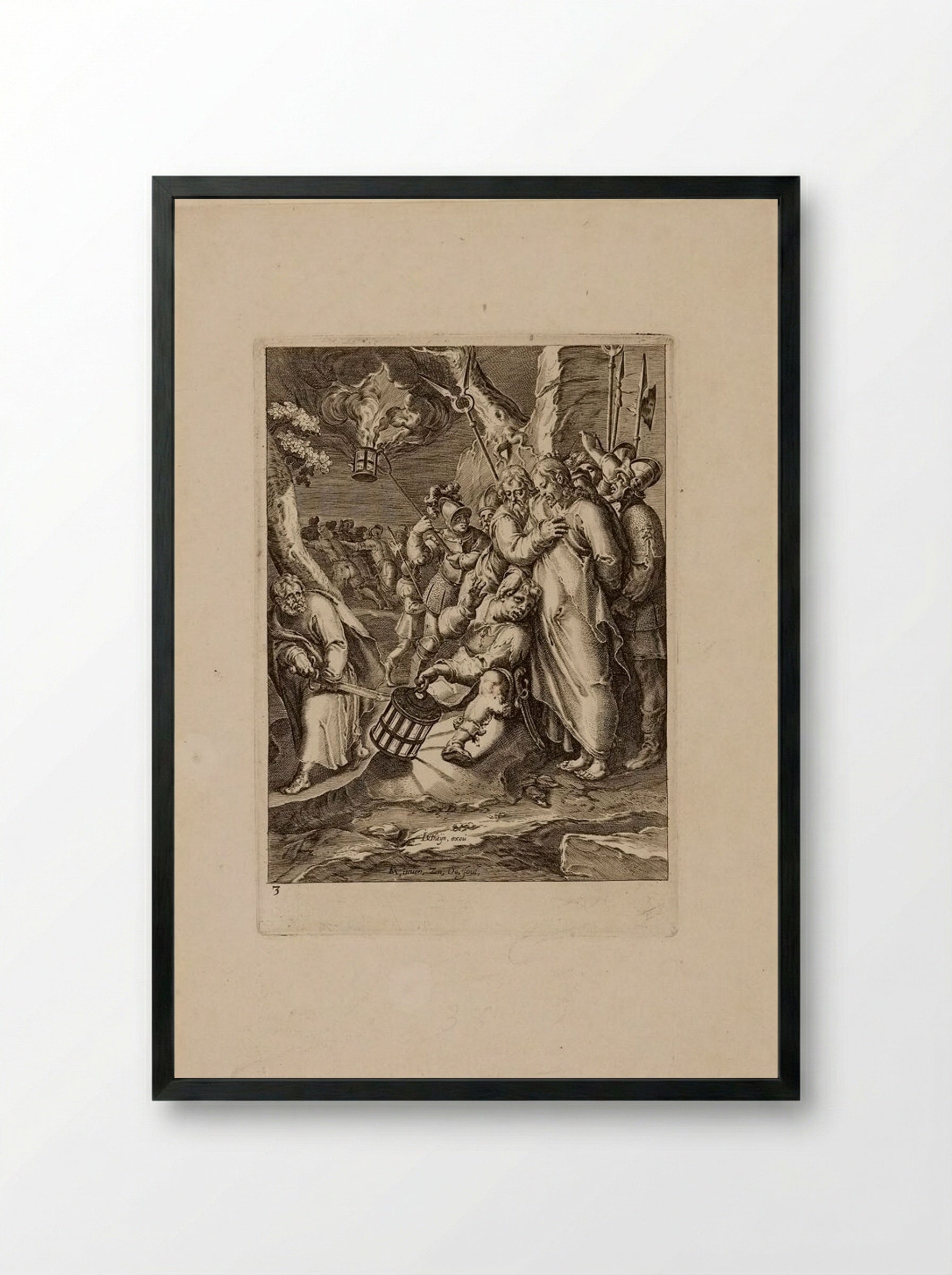 The Arrest of Christ - Zacharias Dolendo - Framed Print Black