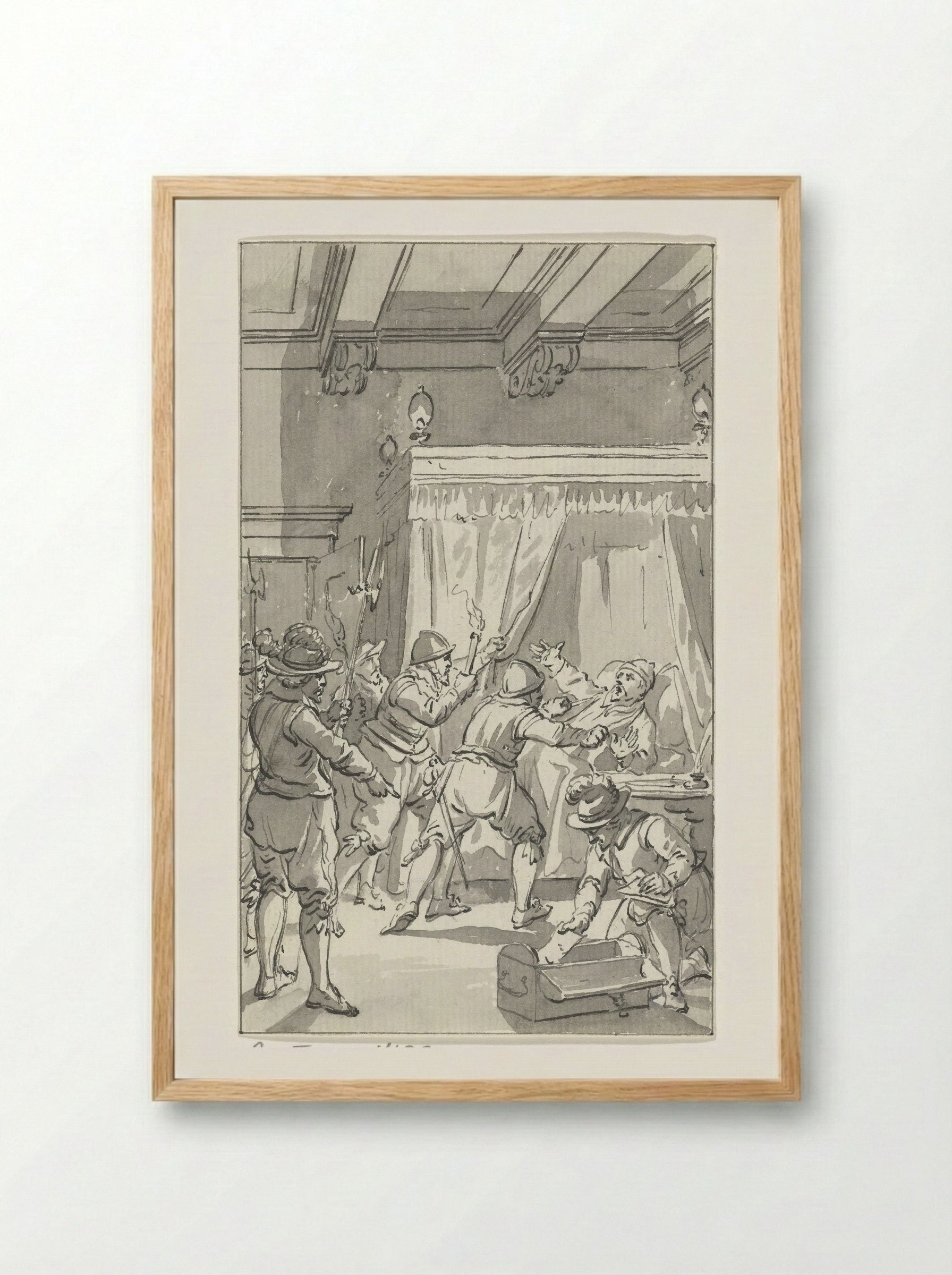 The Arrest of Paulus Buis, Pensionary of Utrecht, 19 July 1586 - Jacobus Buys - Framed Print Wood