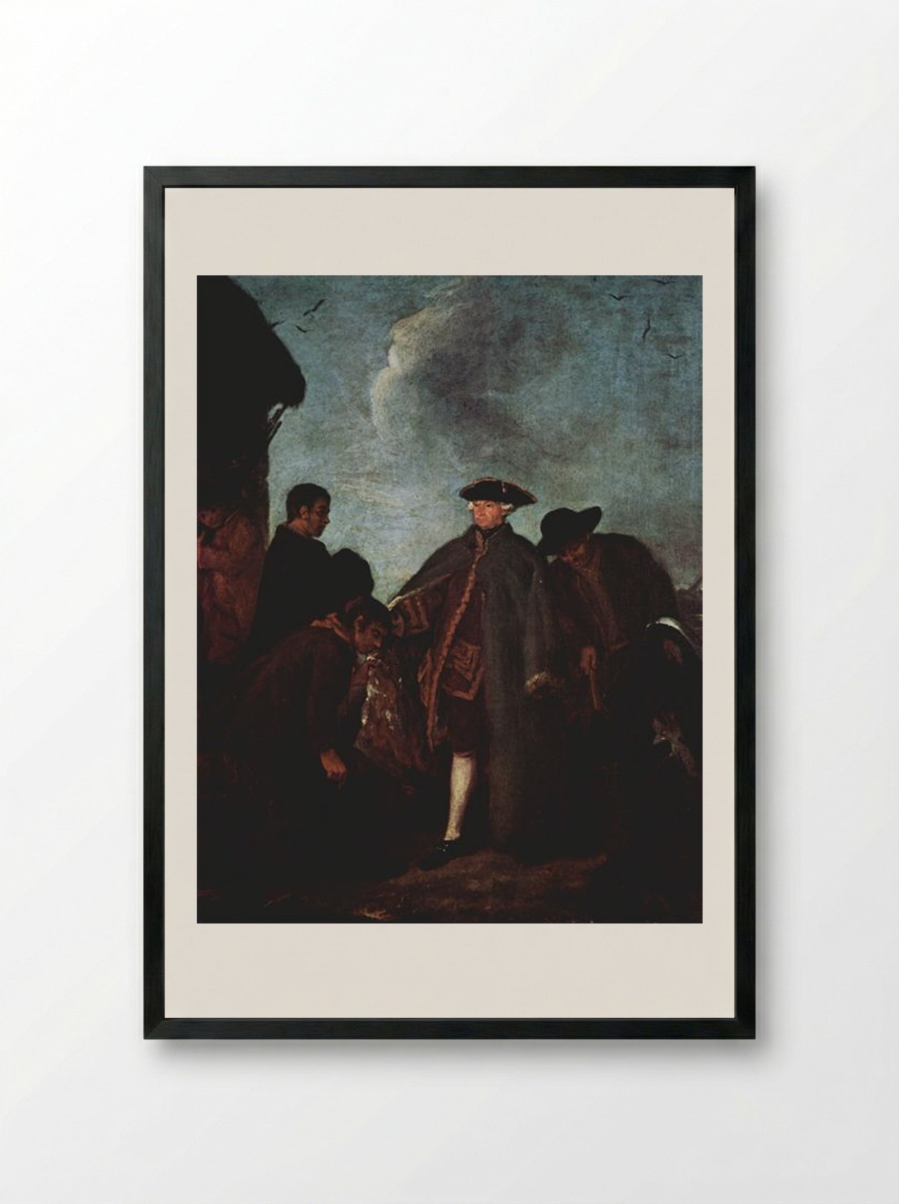 The Arrival of the Nobleman - Pietro Longhi - Framed Print Black