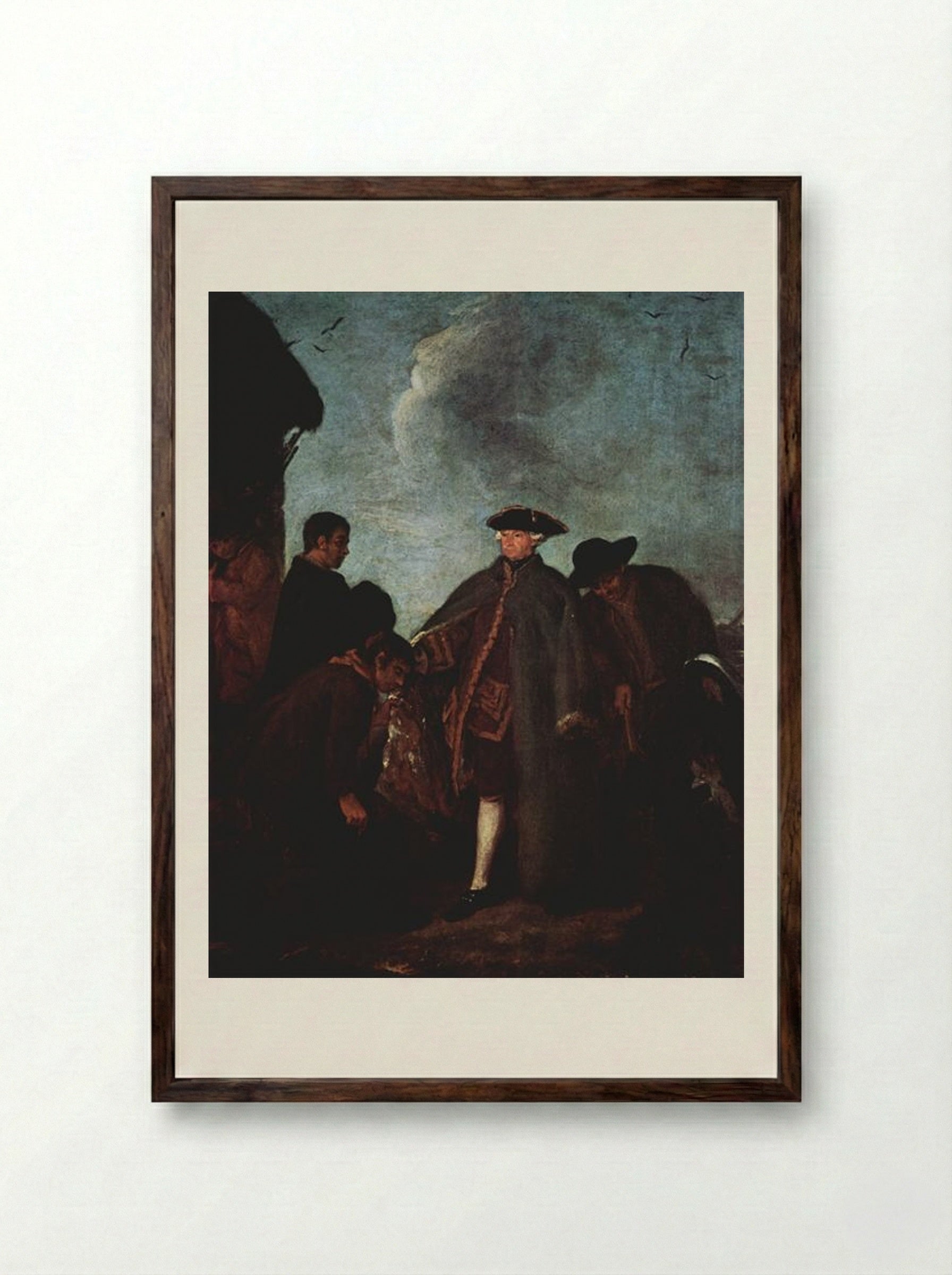 The Arrival of the Nobleman - Pietro Longhi - Framed Print Dark Wood