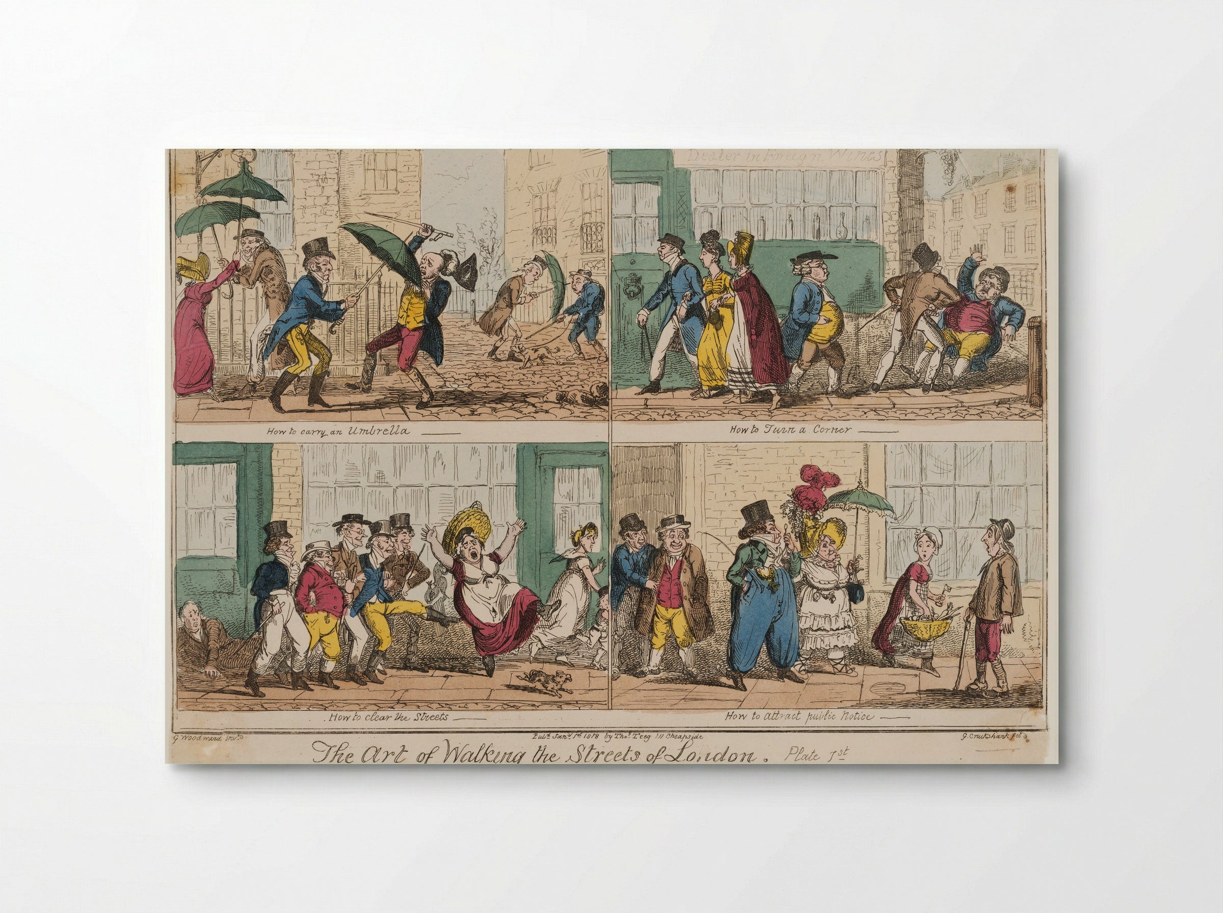 The Art of Walking the Streets of London - George Cruikshank - Poster
