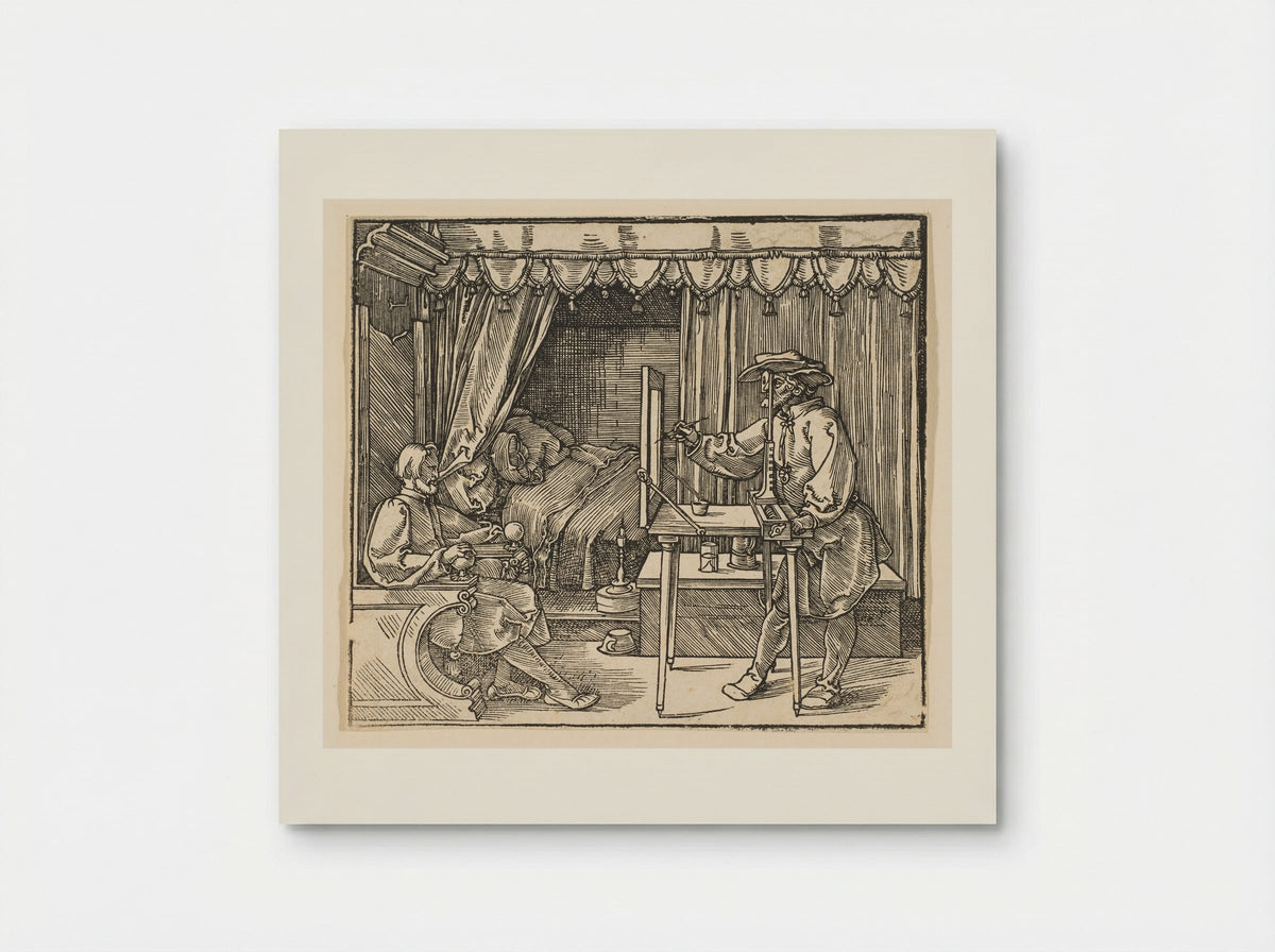 The Artist Drawing a Portrait - Jost Amman - Poster