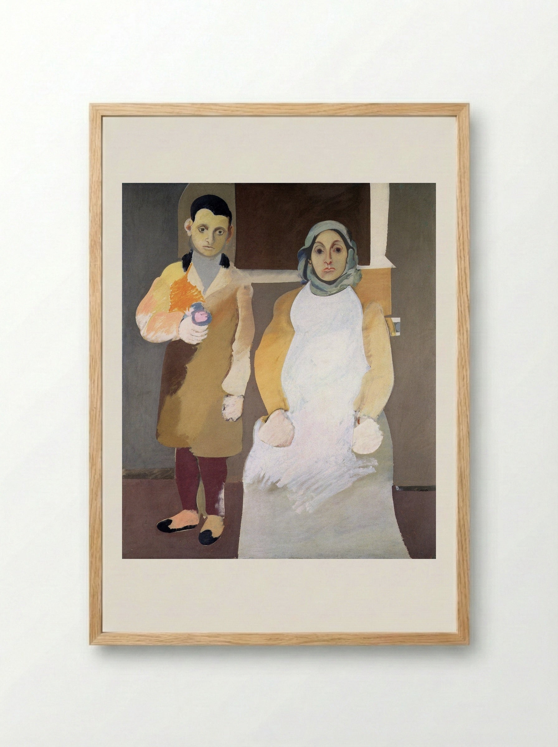 The Artist and His Mother - Arshile Gorky - Framed Print Wood