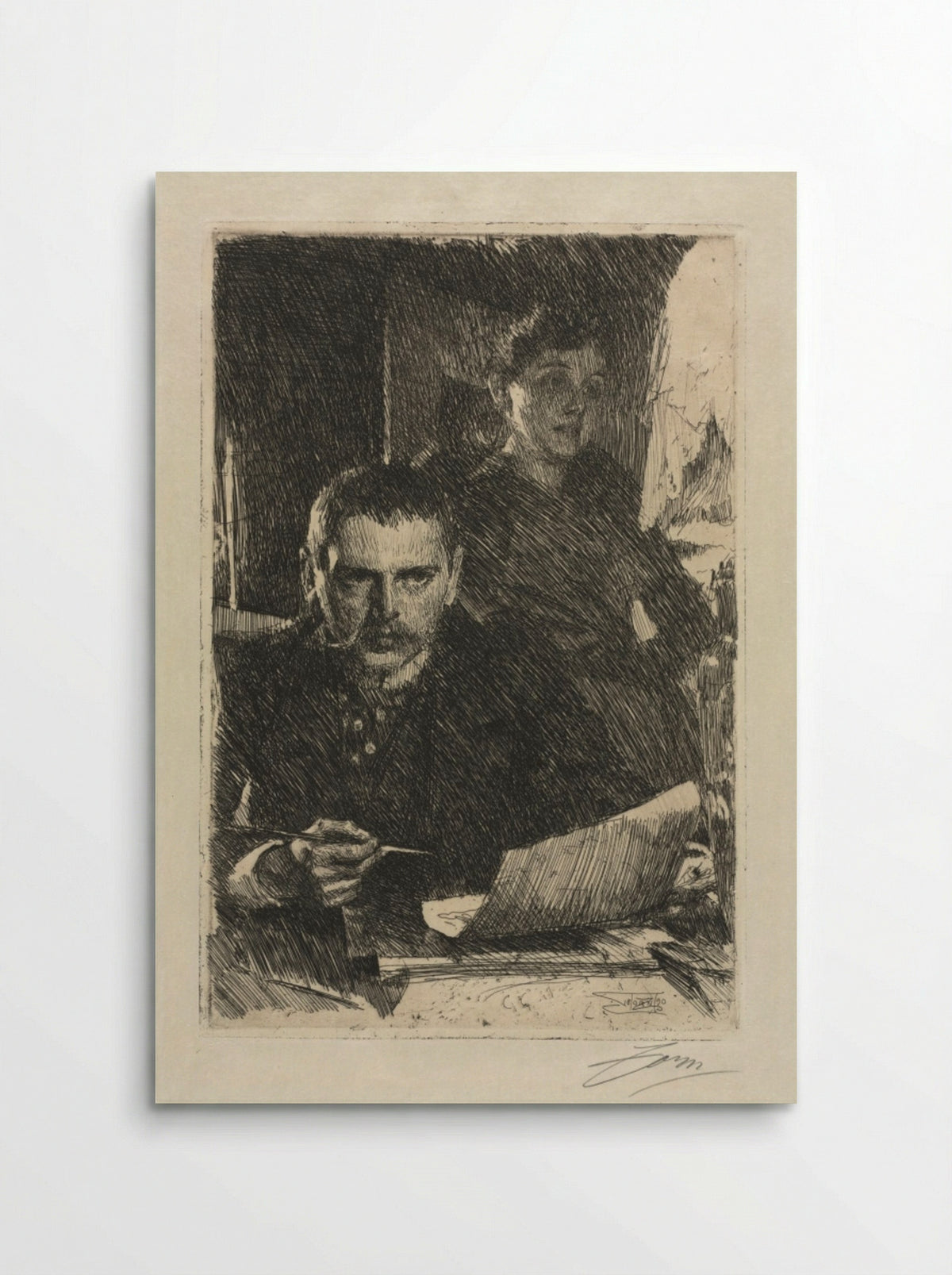 The Artist and His Wife - Anders Zorn - Poster