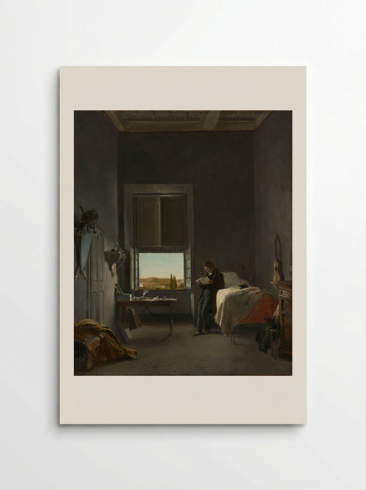 The Artist in His Room at the Villa Medici, Rome - Léon Cogniet - Poster