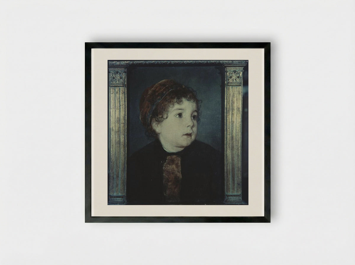 The Artist's Daughter - Nikolaos Gyzis - Framed Print Black