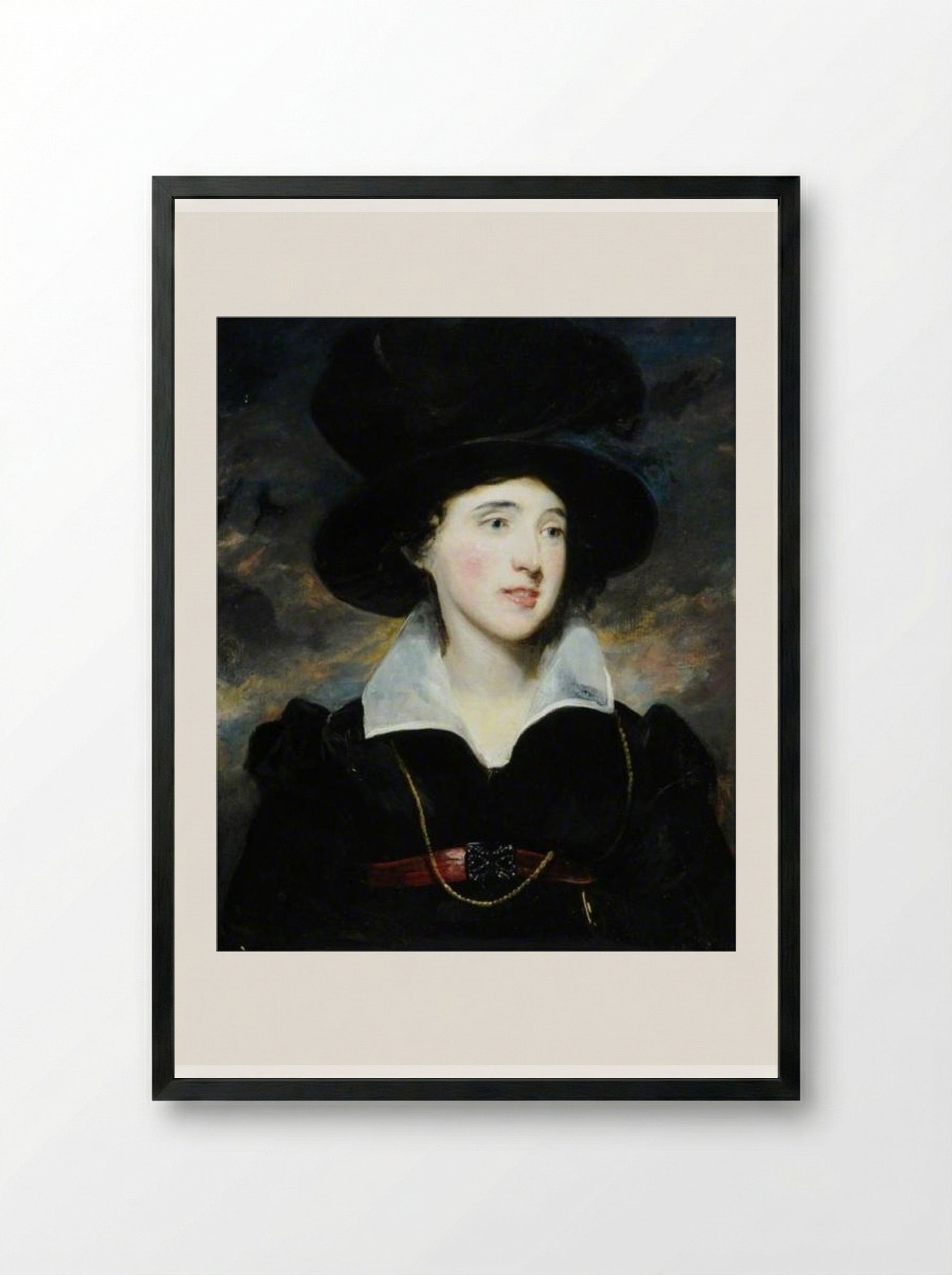 The Artist's Second Wife - John Jackson - Framed Print Black