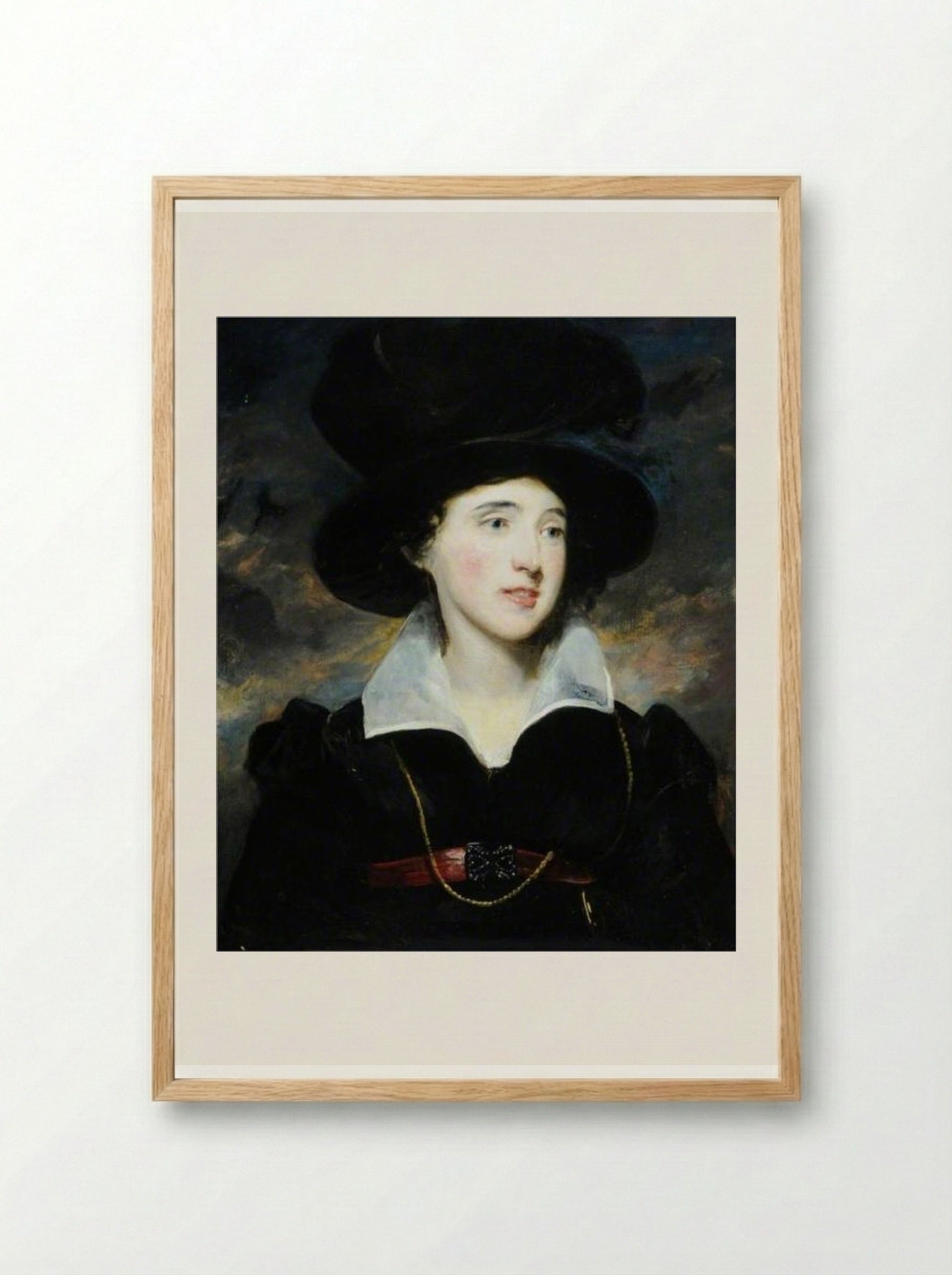 The Artist's Second Wife - John Jackson - Framed Print Wood