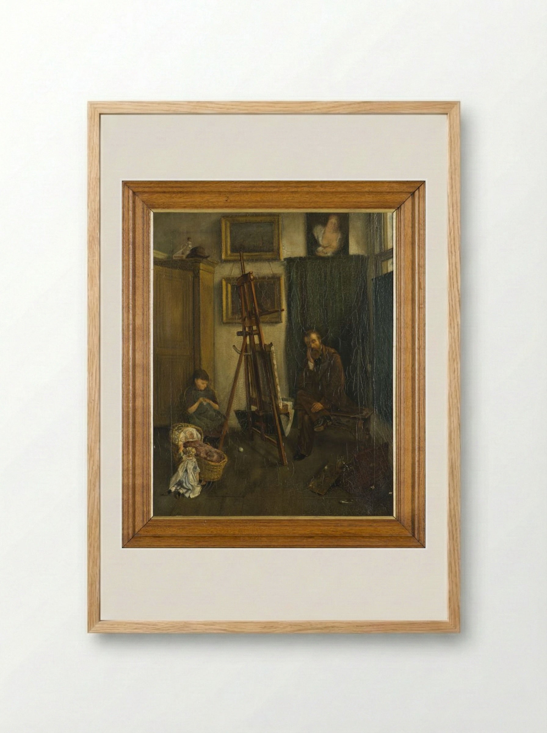 The Artist's Studio - Albert Martin - Framed Print Wood