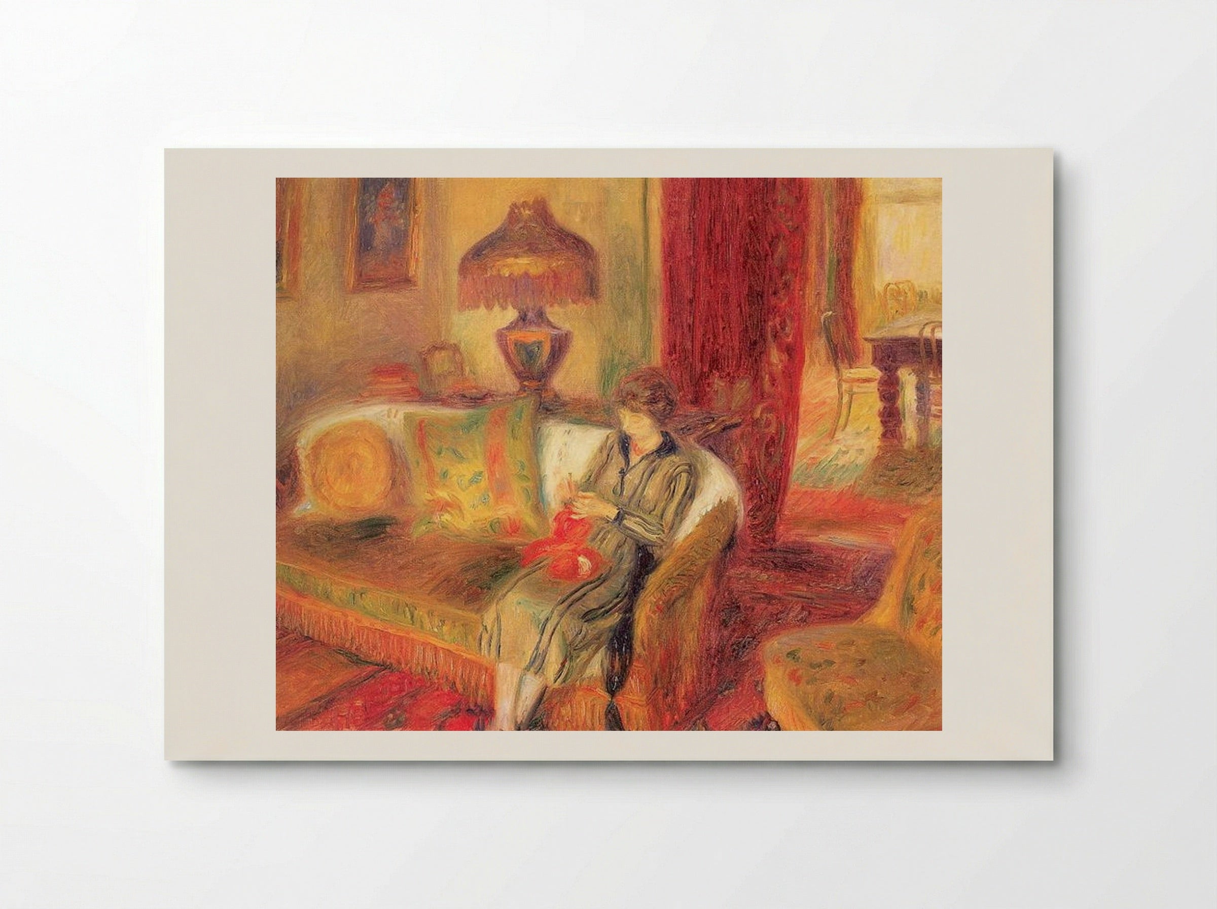 The Artist's Wife Knitting - William James Glackens - Poster