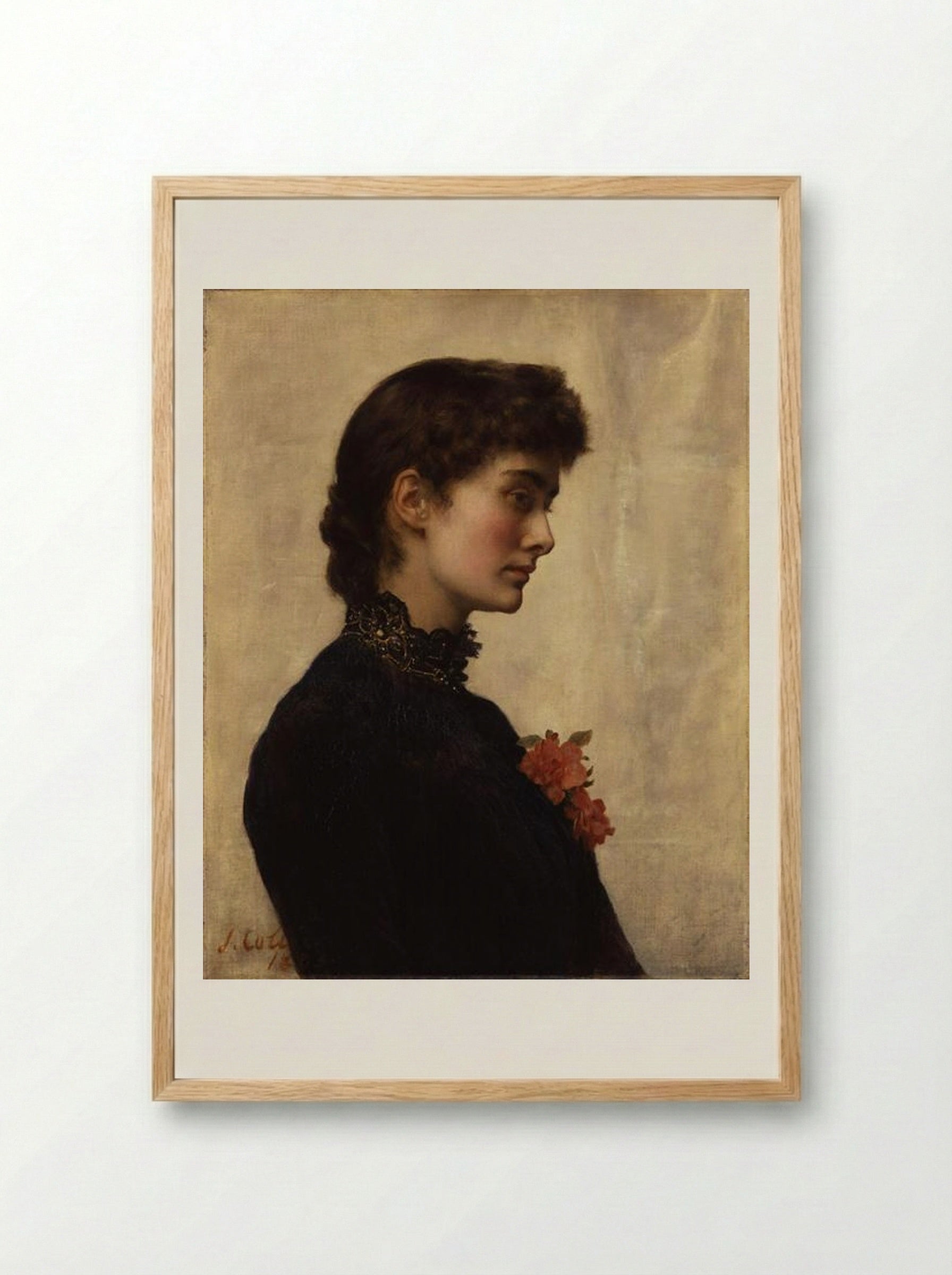 The Artist's Wife, Marion Collier (née Huxley) - John Collier - Framed Print Wood