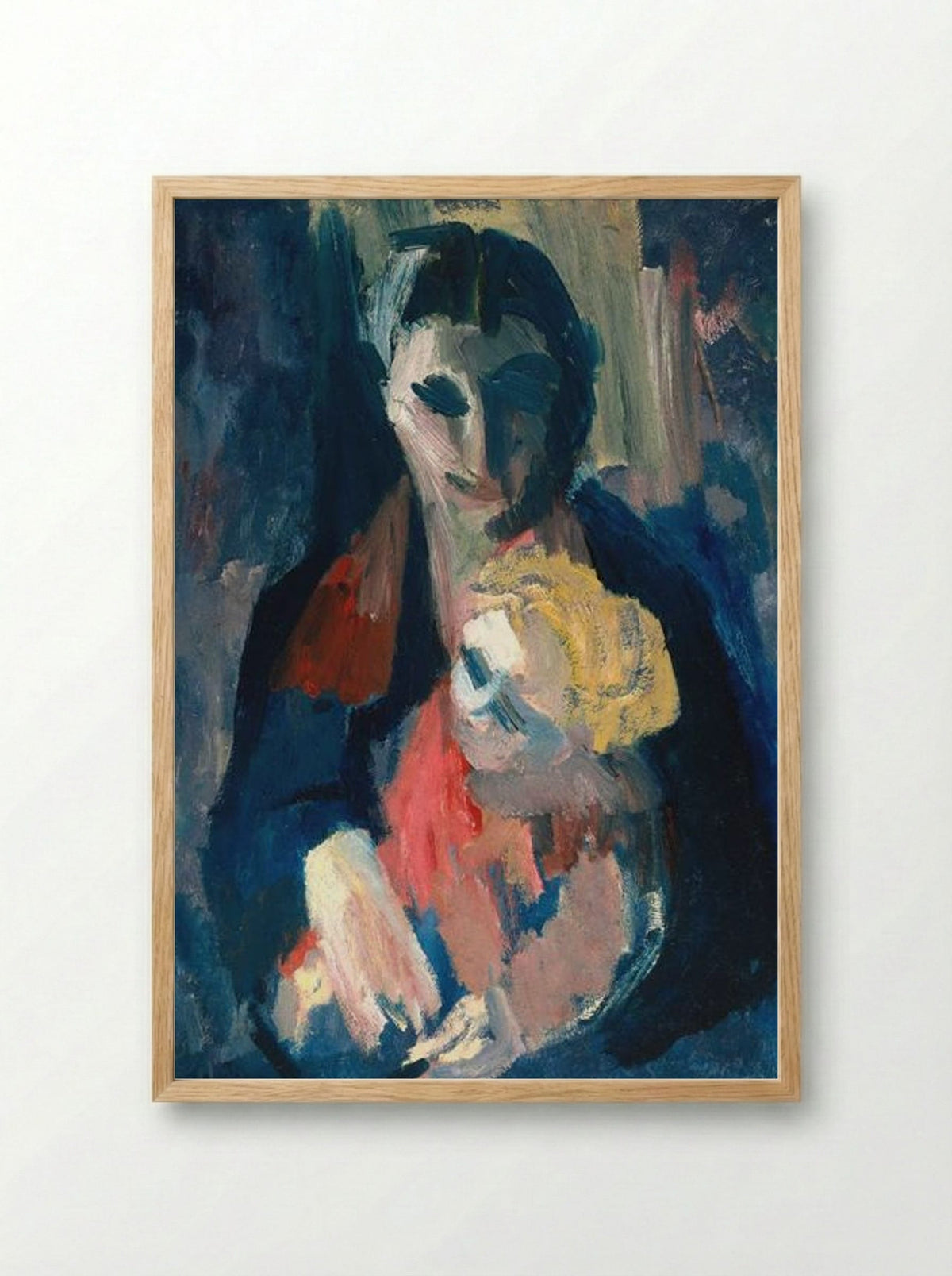 The Artist's Wife and Baby - David Bomberg - Framed Print Wood