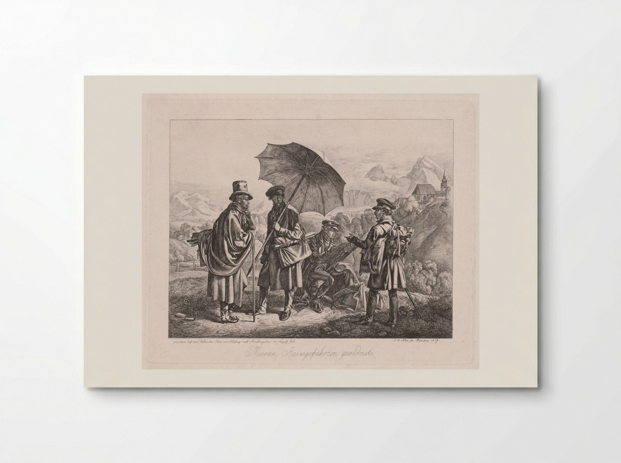 The Artists on Their Journey - Johann Adam Klein - Poster