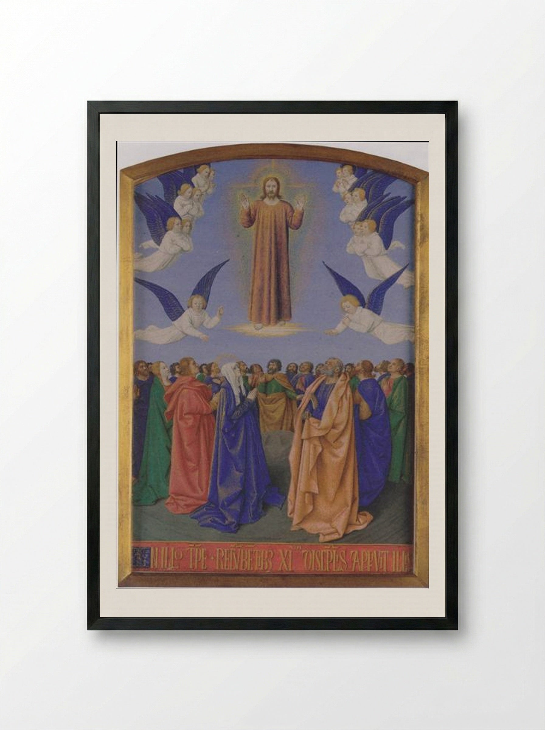 The Ascension of Christ - Jean Fouquet - Framed Print Black