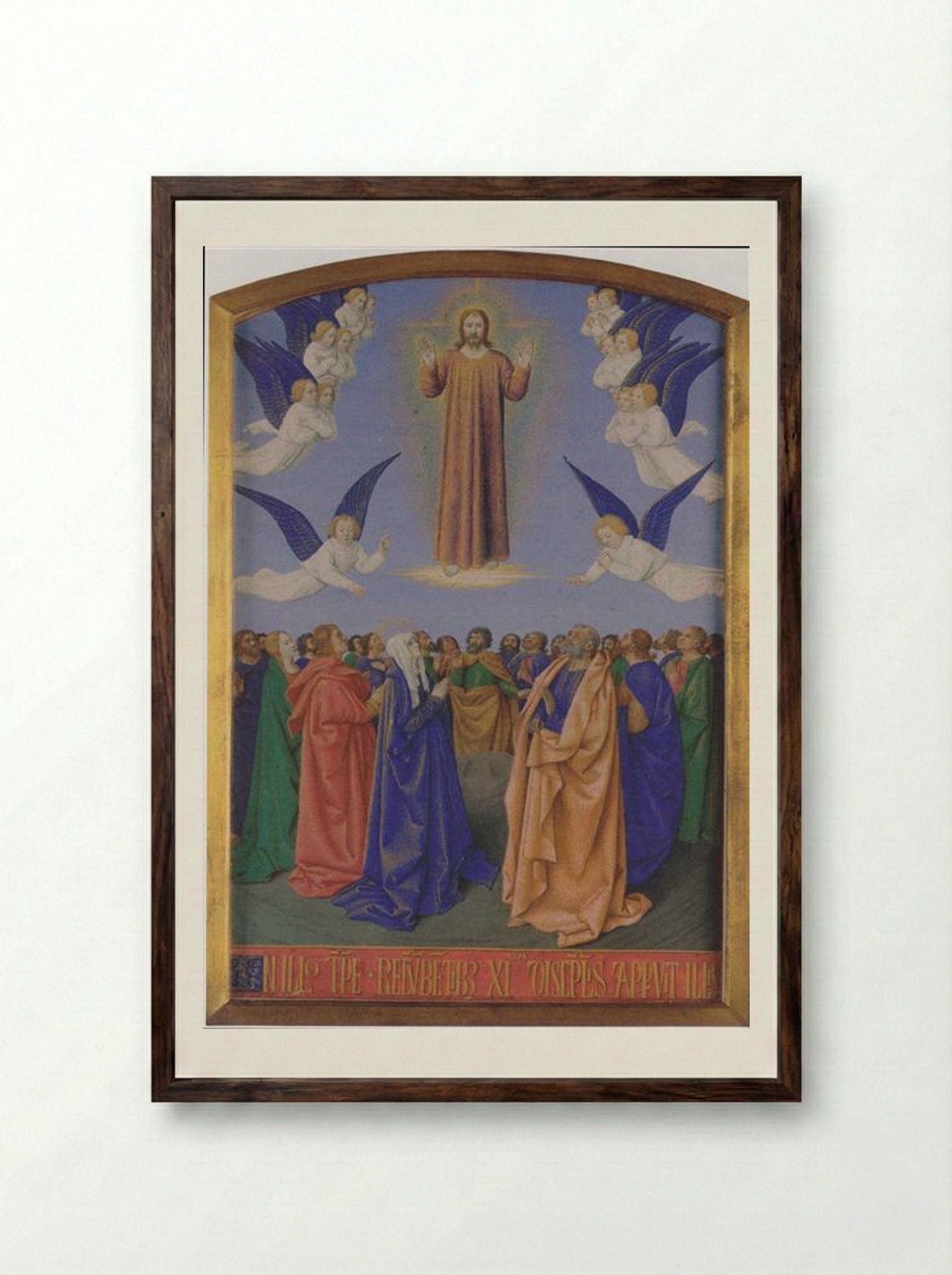 The Ascension of Christ - Jean Fouquet - Framed Print Dark Wood