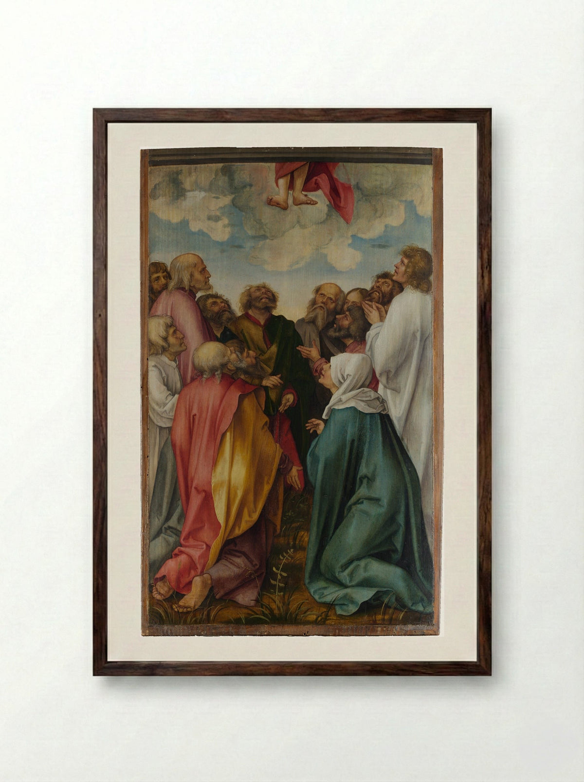 The Ascension of Christ - Hans Süss von Kulmbach - Framed Print Dark Wood
