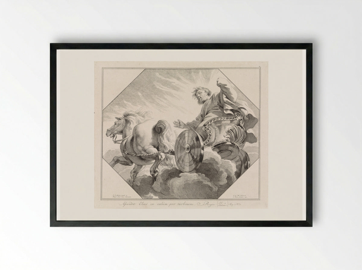 The Ascension of Elijah - Jan Punt - Framed Print Black