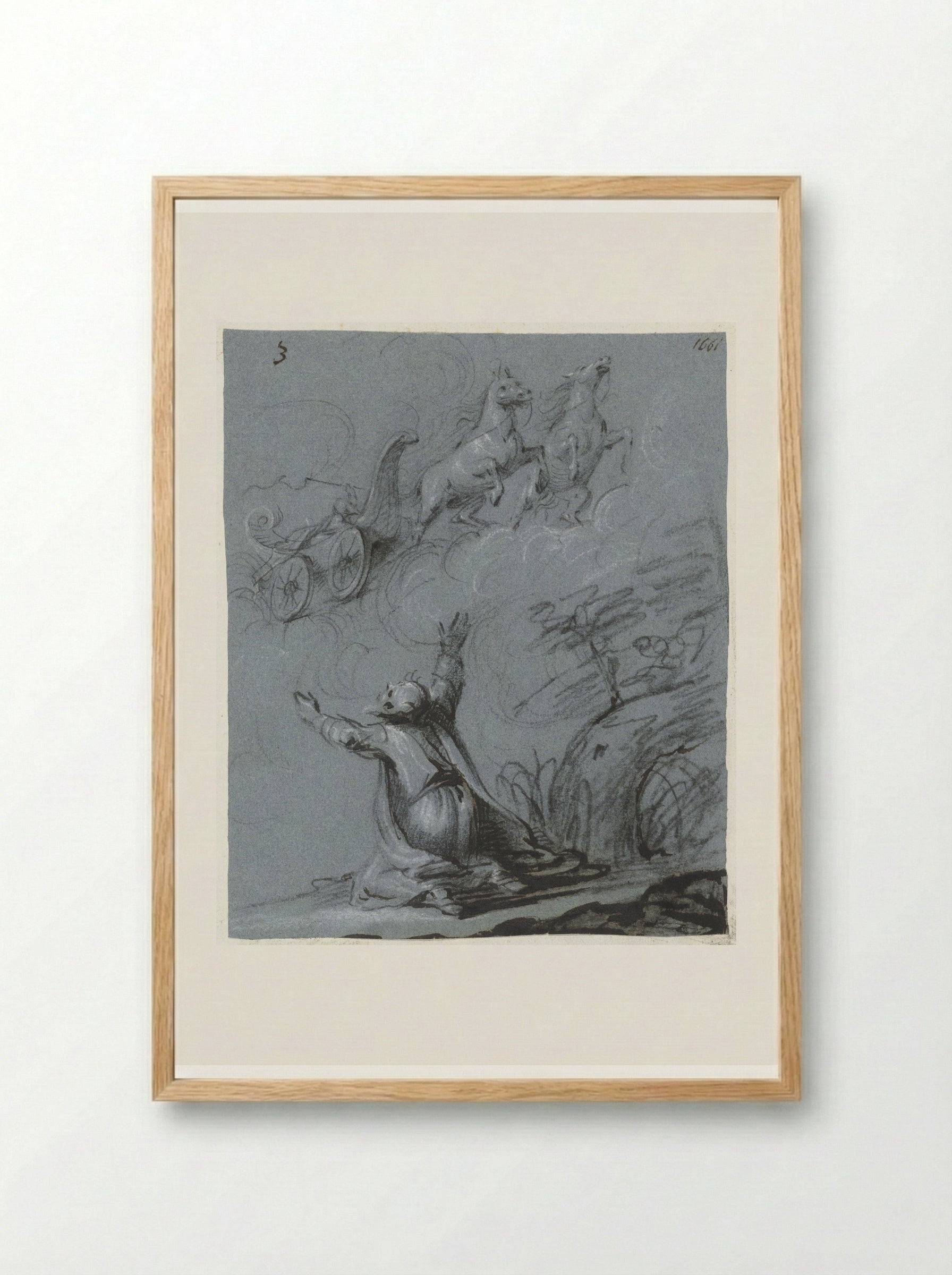 The Ascension of Elijah - Moses ter Borch - Framed Print Wood
