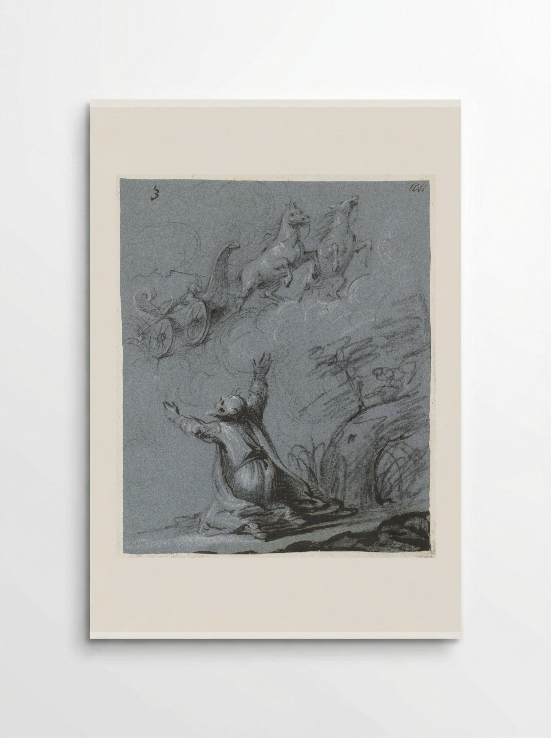 The Ascension of Elijah - Moses ter Borch - Poster