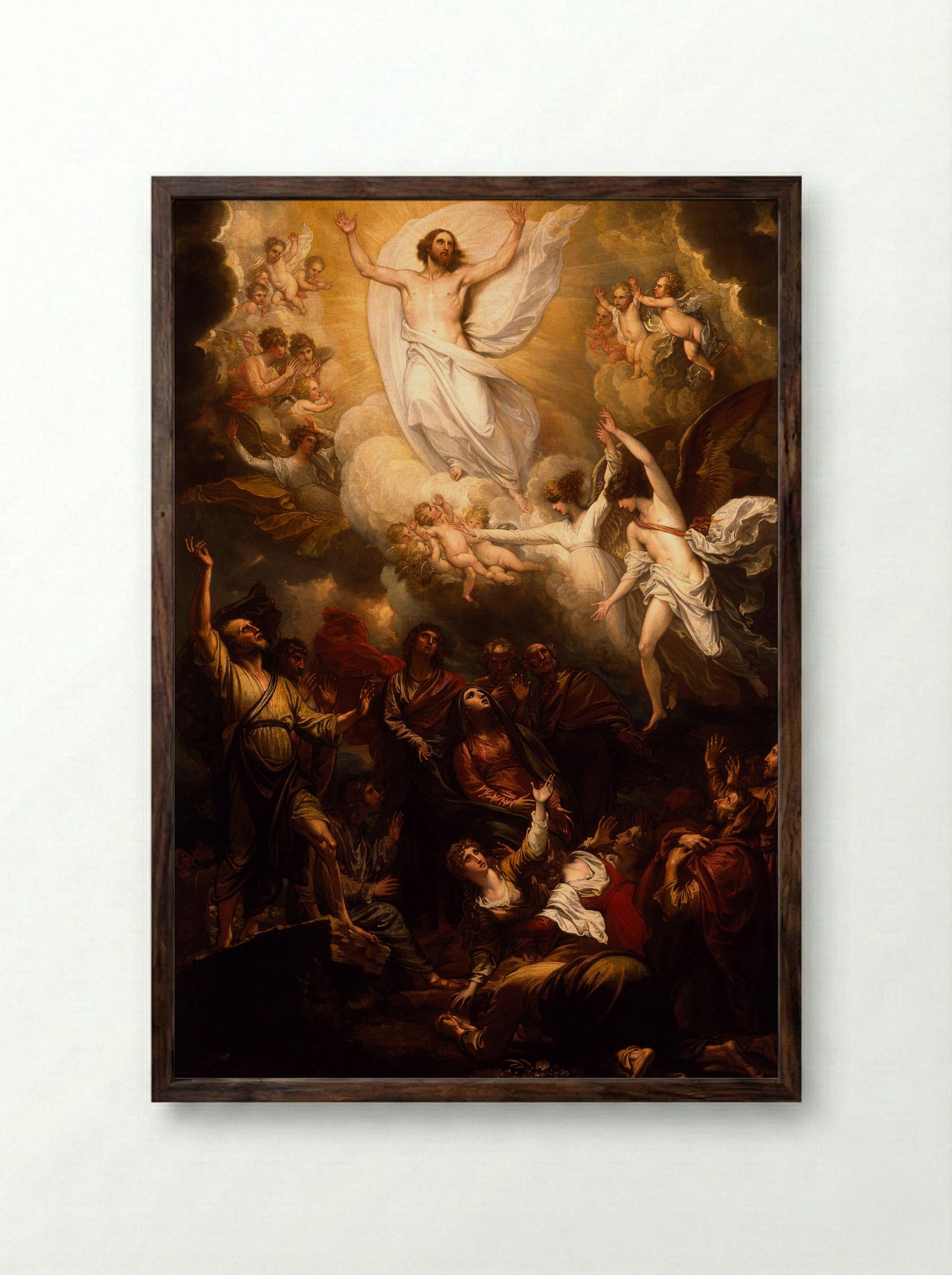 The Ascension - Benjamin West - Framed Print Dark Wood