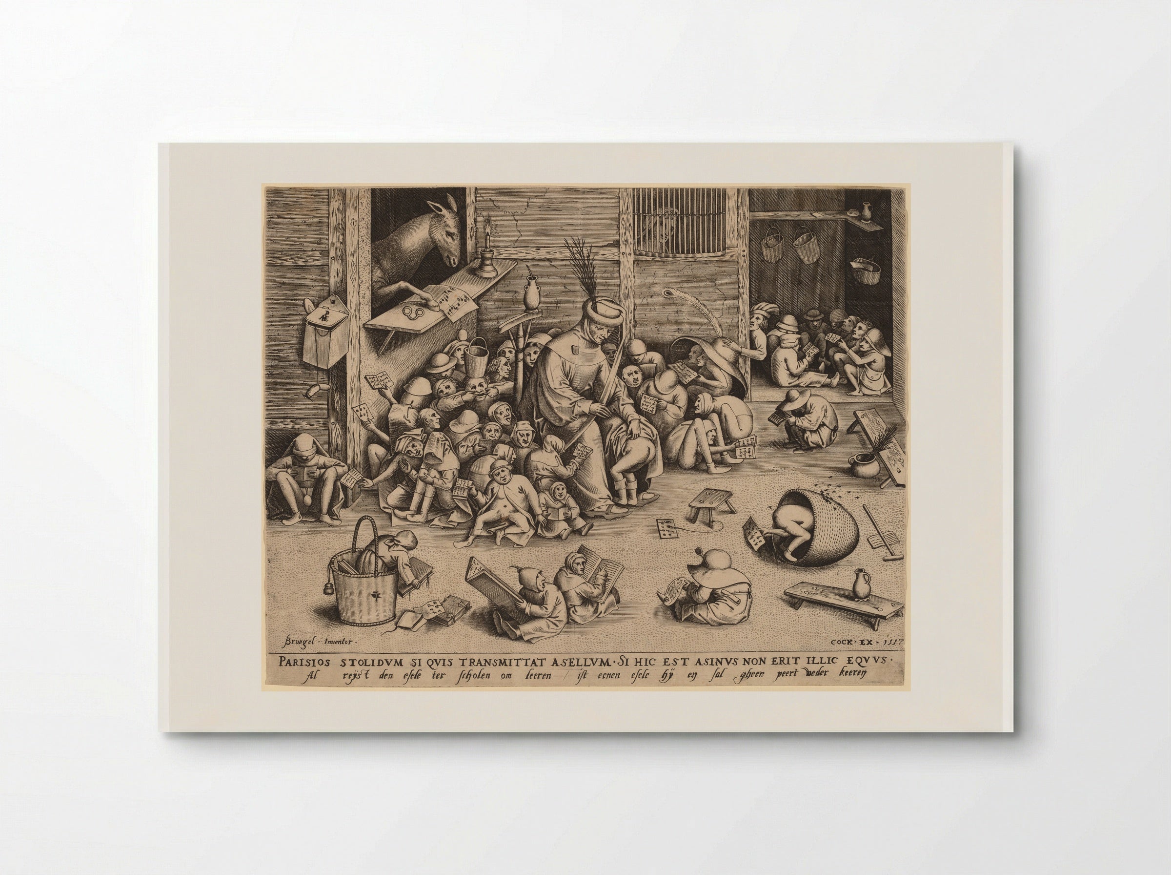 The Ass in the School - Pieter Bruegel the Elder - Poster