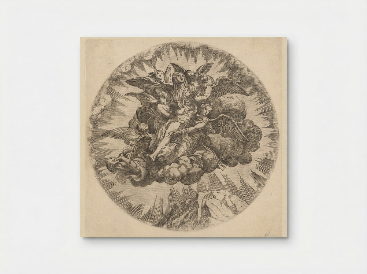 The Assumption of Mary Magdalene - Jean Mignon - Poster