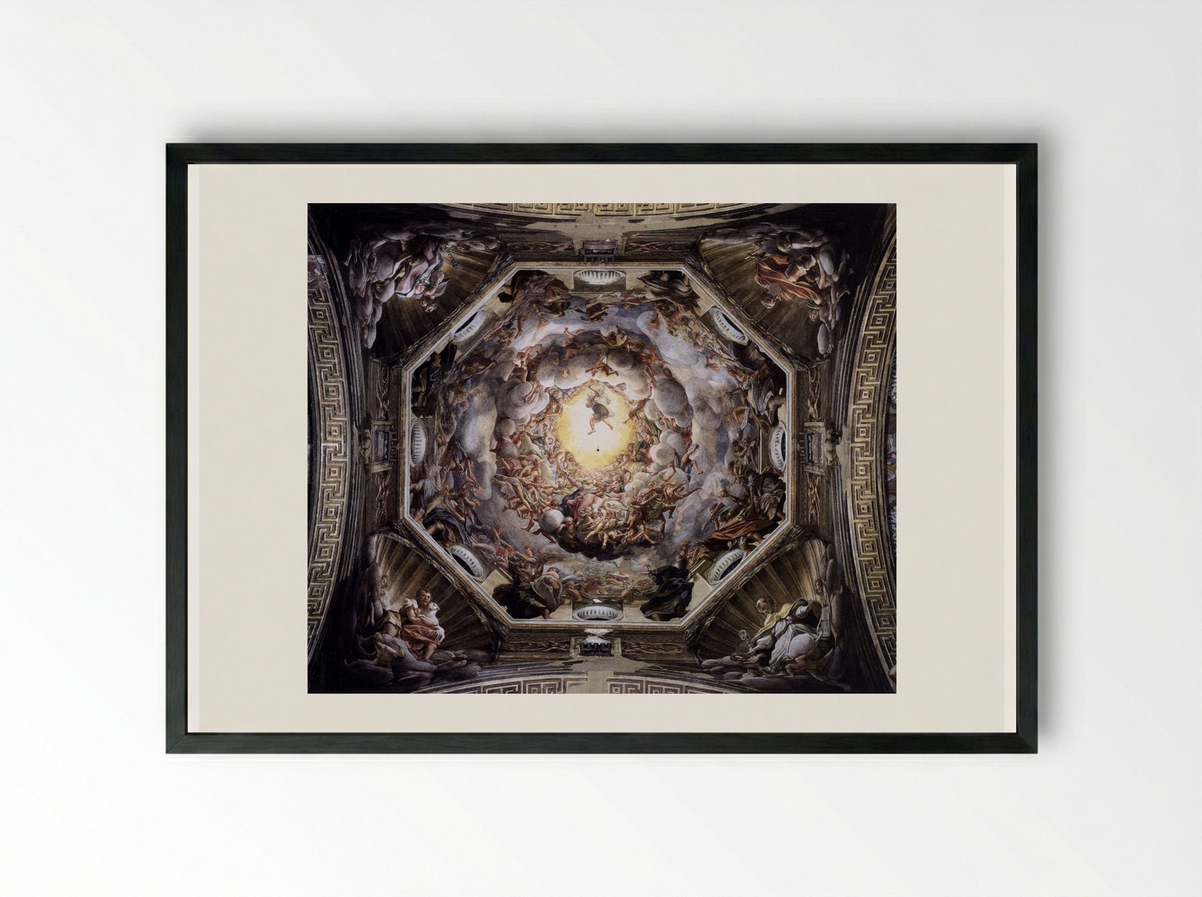 The Assumption of the Virgin - Correggio - Framed Print Black