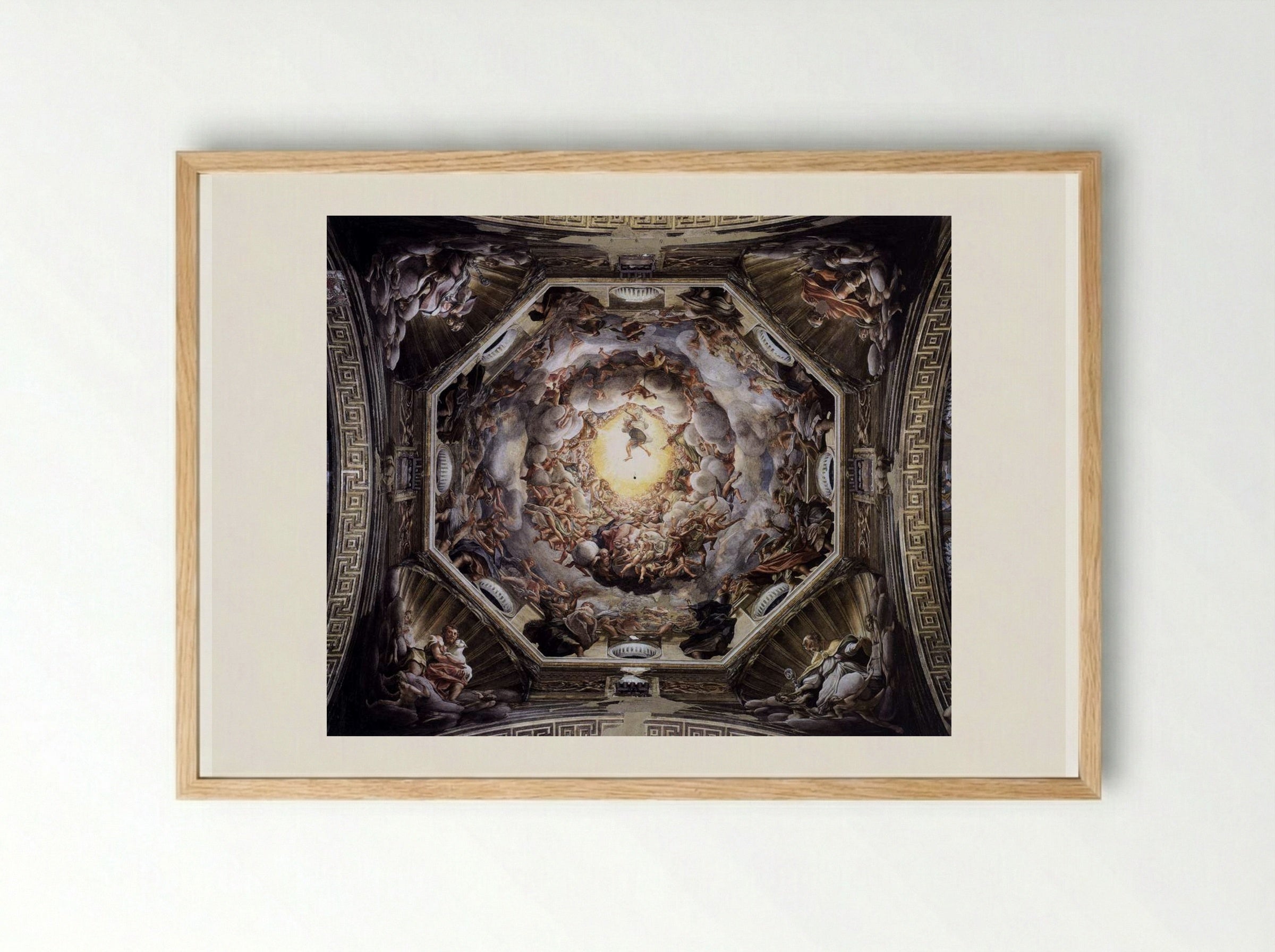 The Assumption of the Virgin - Correggio - Framed Print Wood