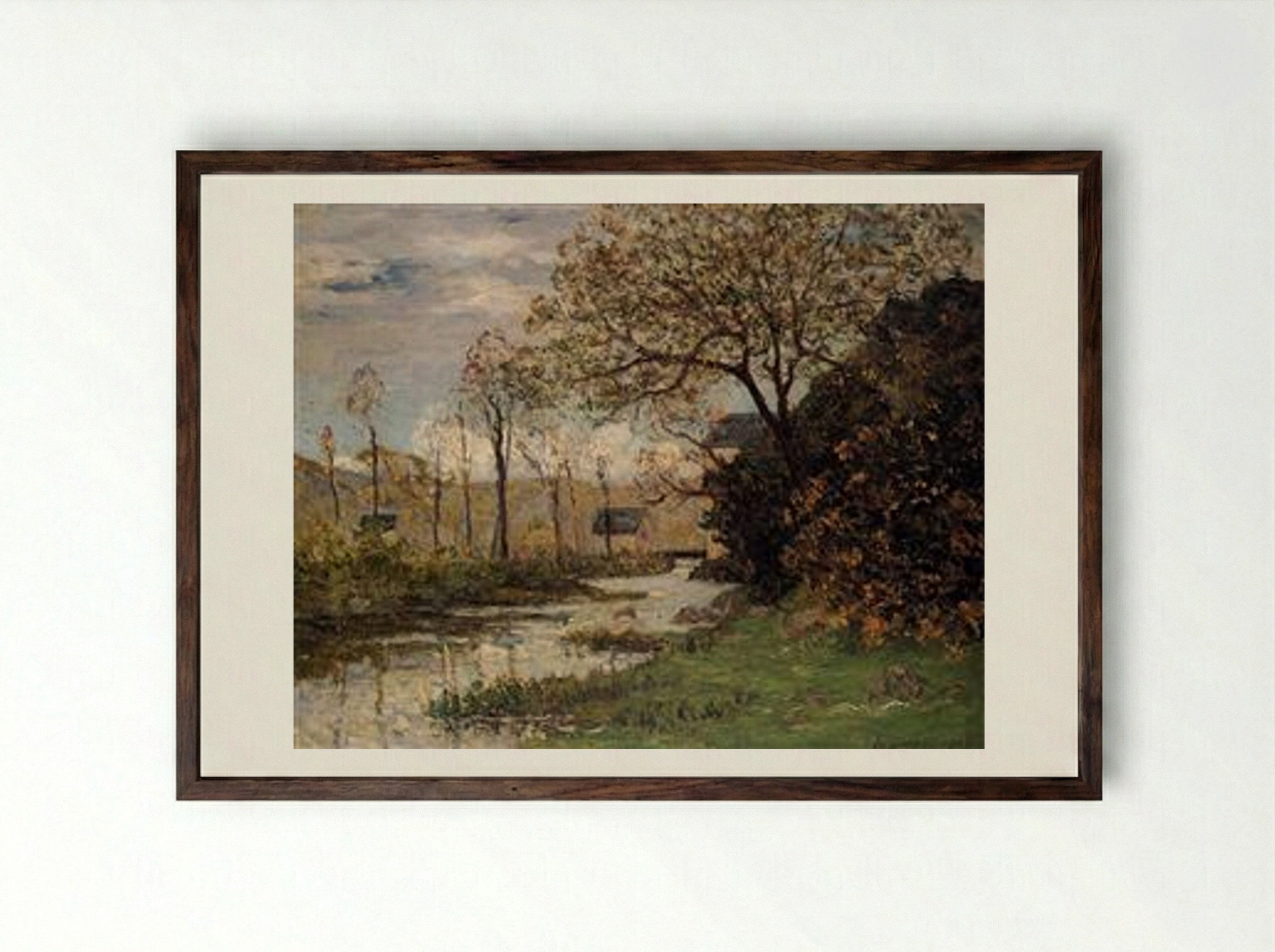 The Auray River - Maxime Maufra - Framed Print Dark Wood