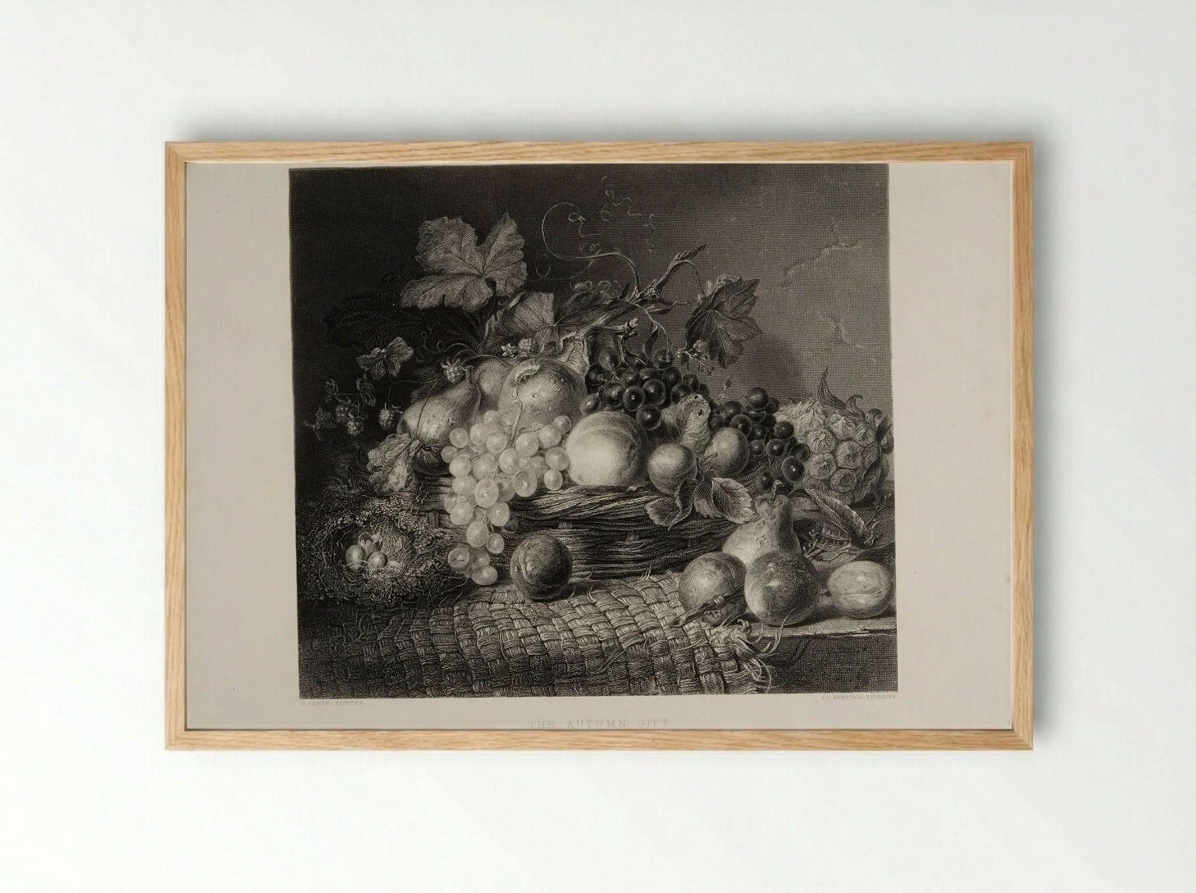 The Autumn Gift - James Charles Armytage - Framed Print Wood