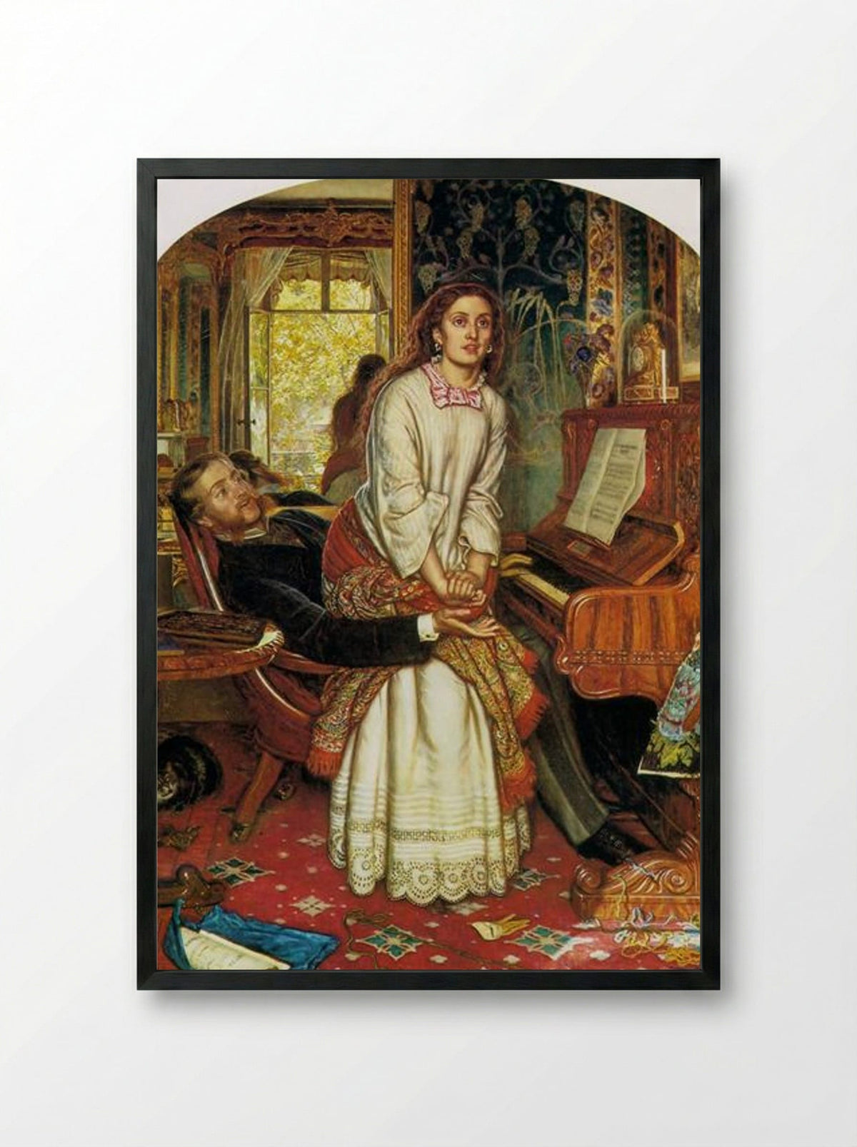 The Awakening Conscience - William Holman Hunt - Framed Print Black