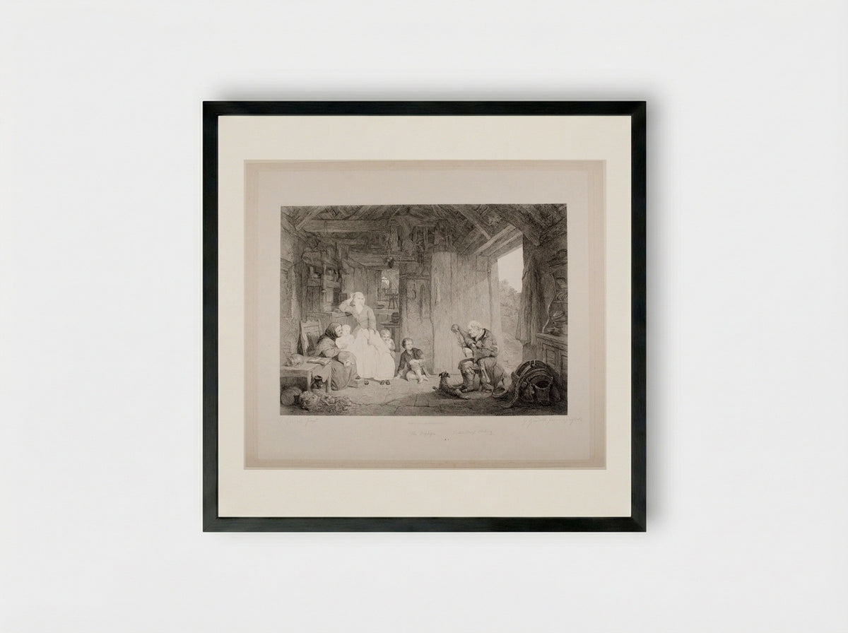 The Bagpiper - Edward Goodall - Framed Print Black