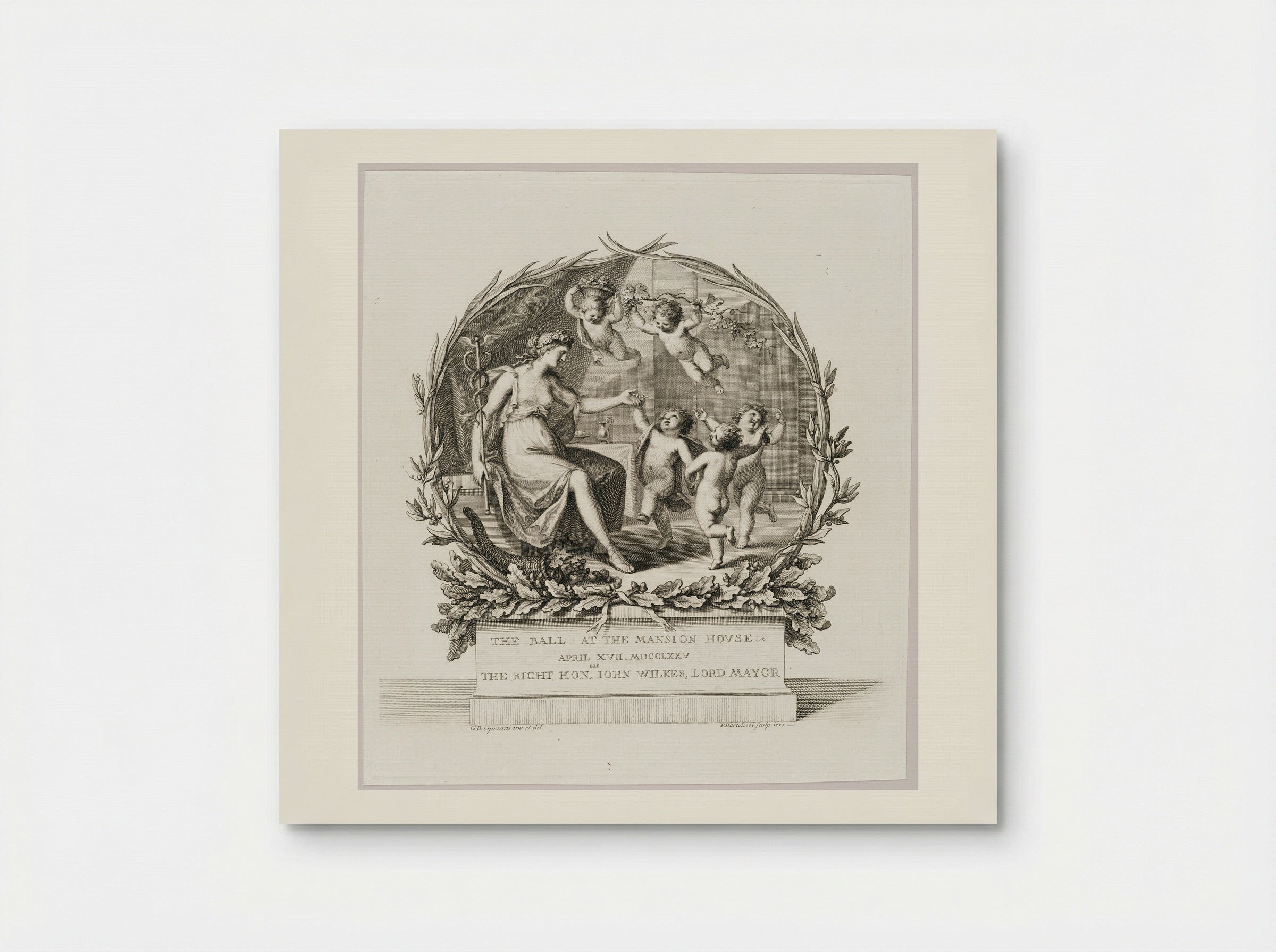 The Ball at the Mansion House April XVII, MDCCLXXV, The Right Honorable John Wilkes, Lord Mayor - Francesco Bartolozzi - Poster