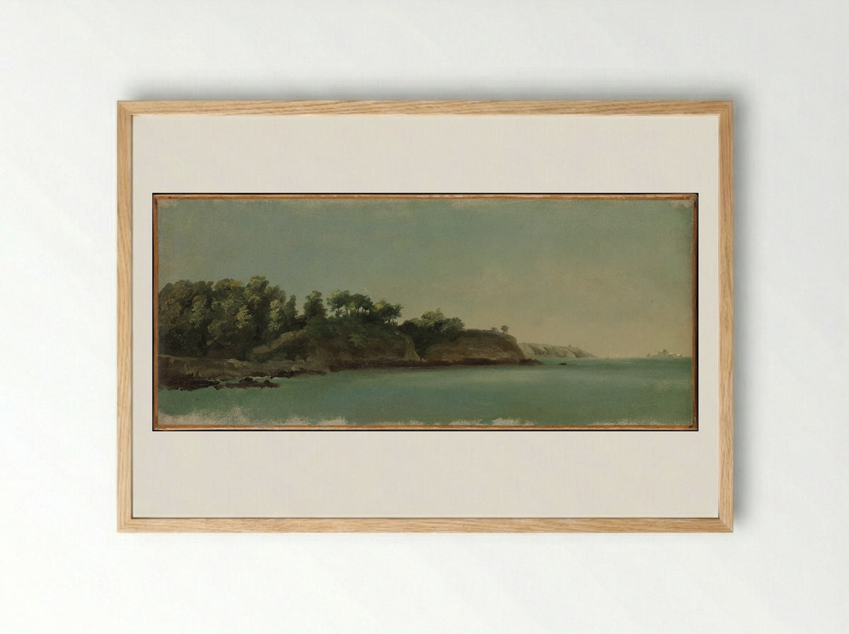 The Banks of the Rance, Brittany - Pierre-Henri de Valenciennes - Framed Print Wood