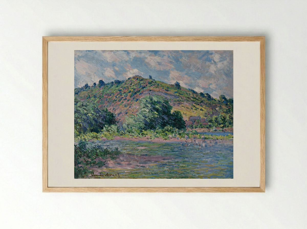 The Banks of the Seine at Port-Villez - Claude Monet - Framed Print Wood